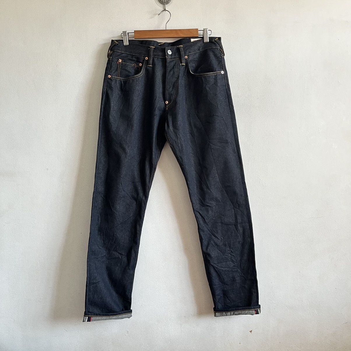 Evisu EVISU SKULL DAICOCK INDIGO SELVEDGE PANTS Size US 32 / EU 48 - 4 Thumbnail