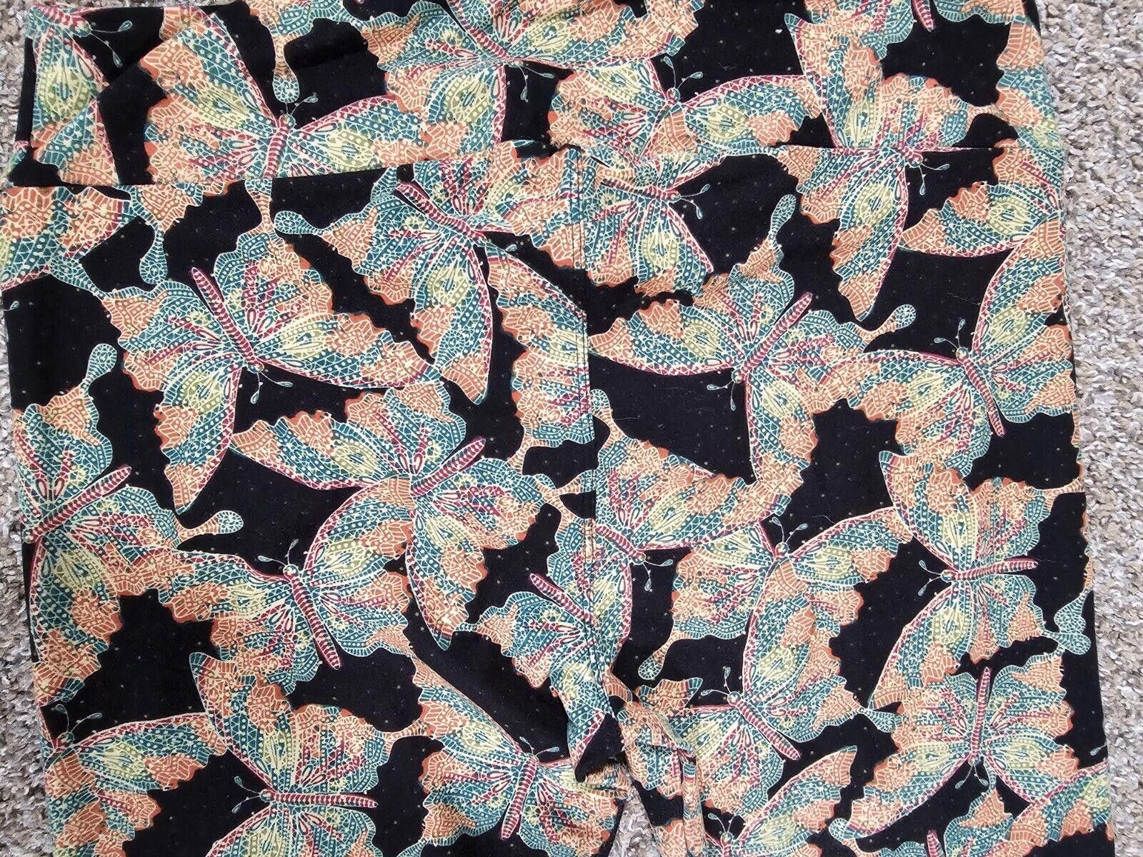 Designer LuLaRoe butterfly tall & curvy leggings Size 30" / US 8 / IT 44 - 5 Thumbnail