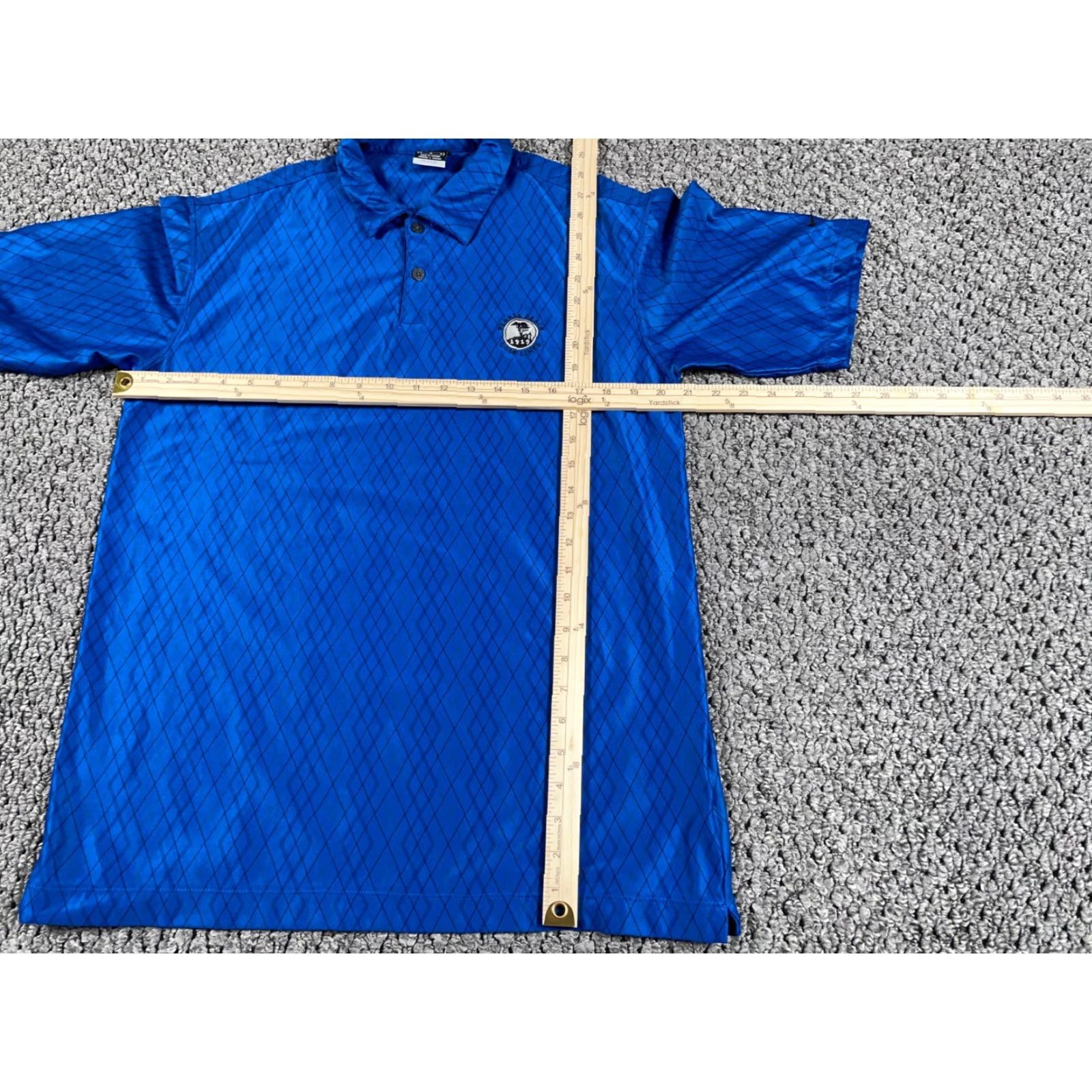 Nike Nike Golf Polo Shirt Men Adult Medium Blue Diamond Pattern Pebble Beach Dri Fit UV Shirt Size US M / EU 48-50 / 2 - 4 Thumbnail