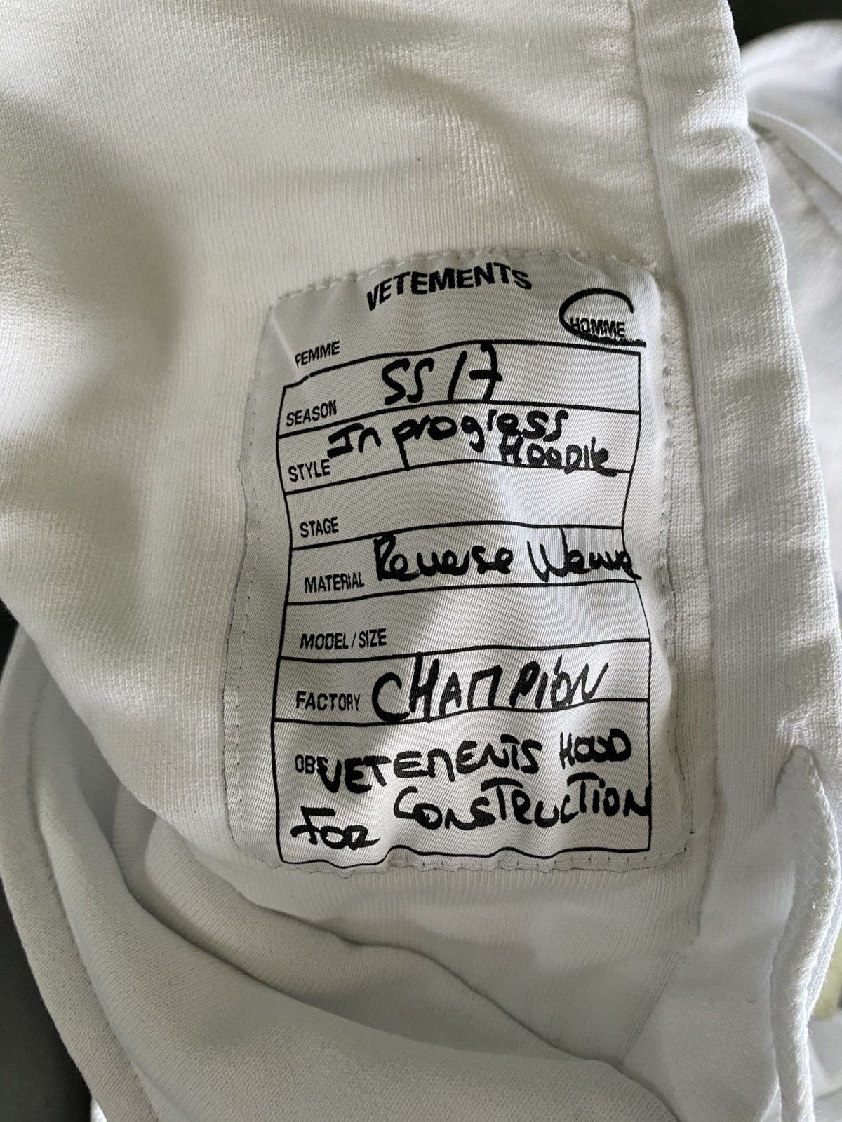 Champion × Vetements VETEMENTS SS17 - White Champion Zip Up Size US M / EU 48-50 / 2 - 10 Thumbnail