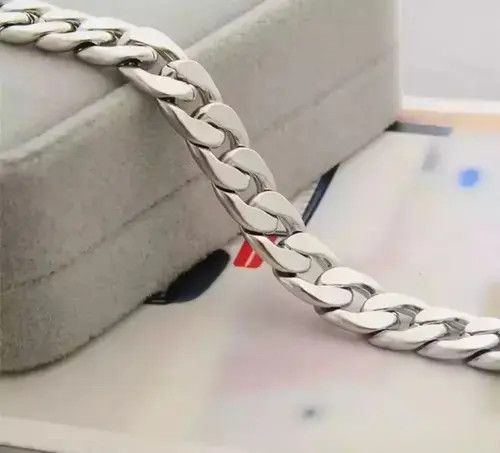 Jewelry Silver Cuban Bracelet Size ONE SIZE - 2 Thumbnail