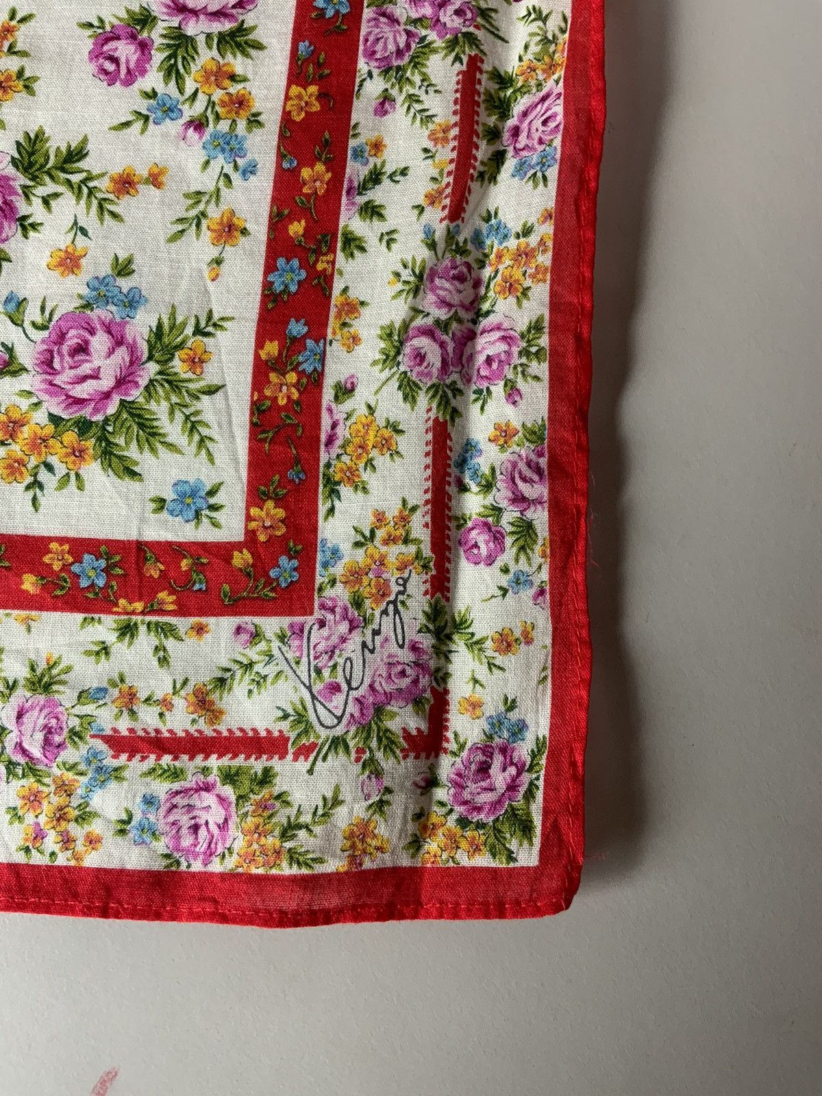 Japanese Brand Kenzo Flower Bandana Handkerchief Size ONE SIZE - 10 Thumbnail