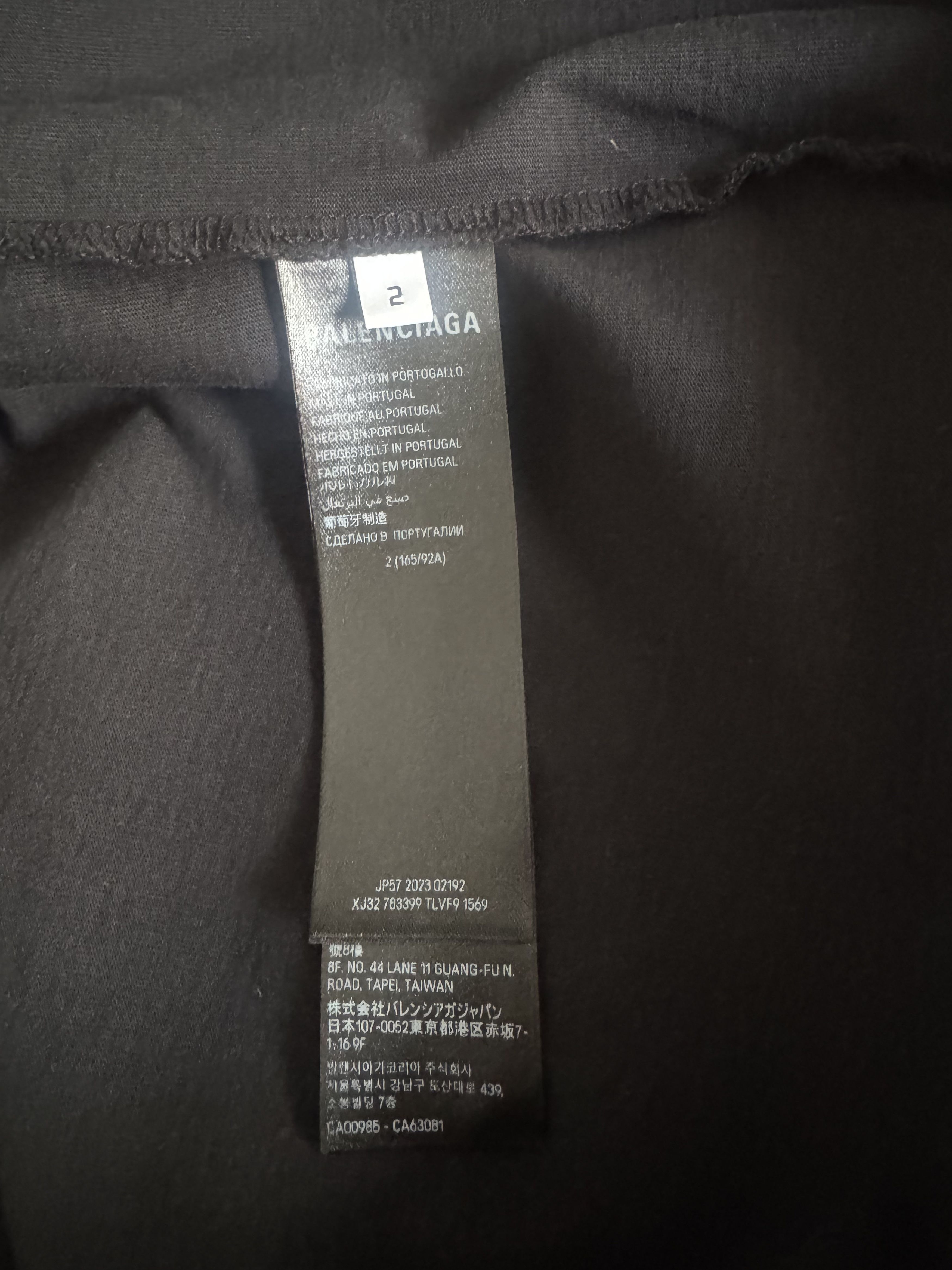 Balenciaga Unity Sports Icon Cropped Distressed Tee Size US M / EU 48-50 / 2 - 6 Thumbnail