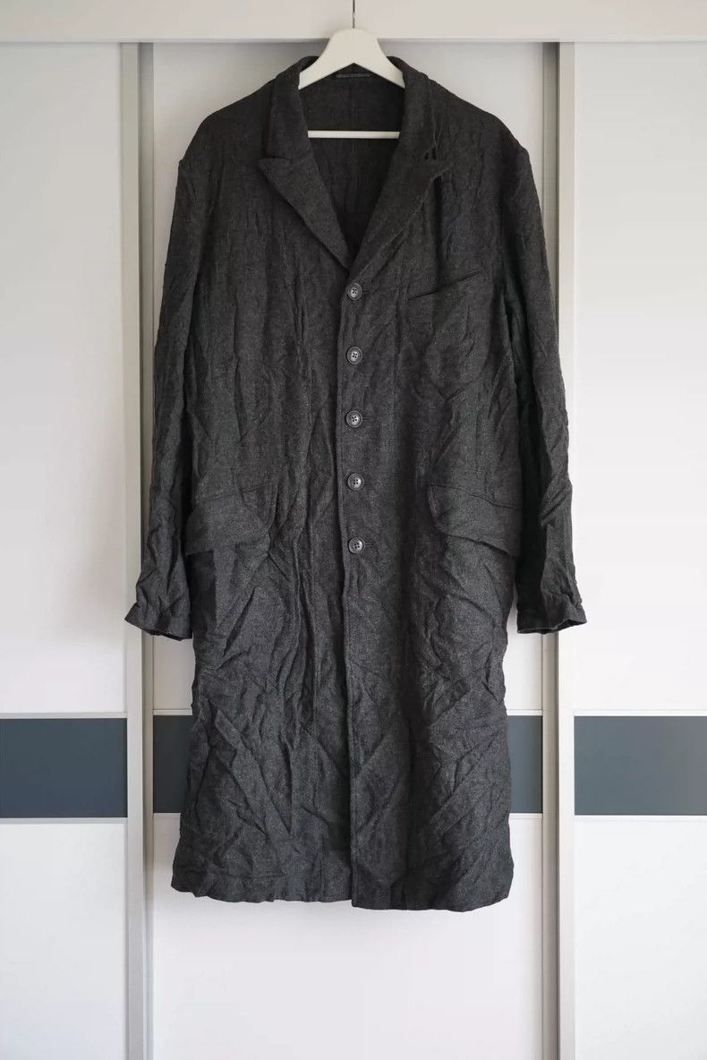 Yohji Yamamoto Yohji Yamamoto Yohji Yamamoto Gray Wool Coat 16AW Size US M / EU 48-50 / 2 - 1 Thumbnail