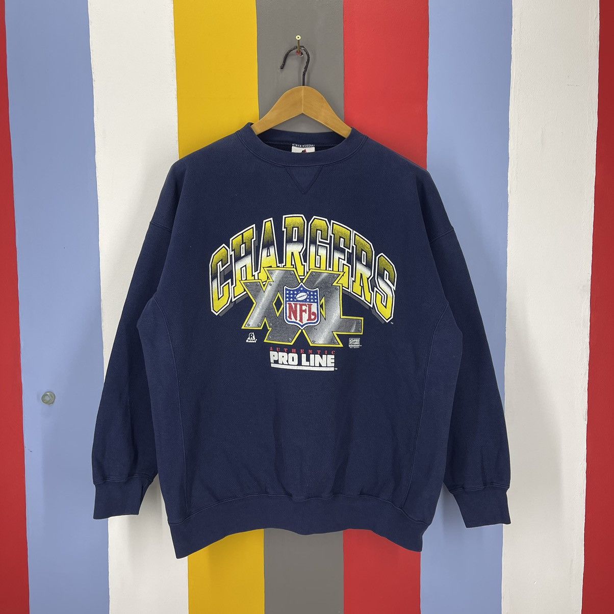 NFL 1994 Vintage CHARGERS Crew Neck Sweatshirt #1702/06 Size US XL / EU 56 / 4 - 1 Thumbnail