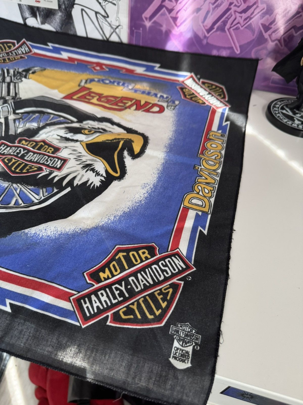 Harley Davidson Vintage Harley Davidson Eagle Wheel Bandana Size ONE SIZE - 6 Thumbnail