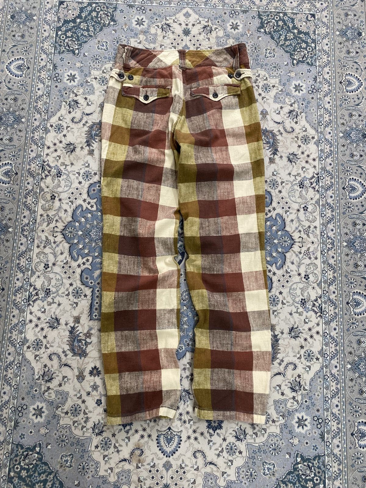 Japanese Brand VINTAGE CUBE SUGAR PLAID TARTAN PANTS LIKE ISSEY MIYAKR CDG Size US 30 / EU 46 - 8 Thumbnail