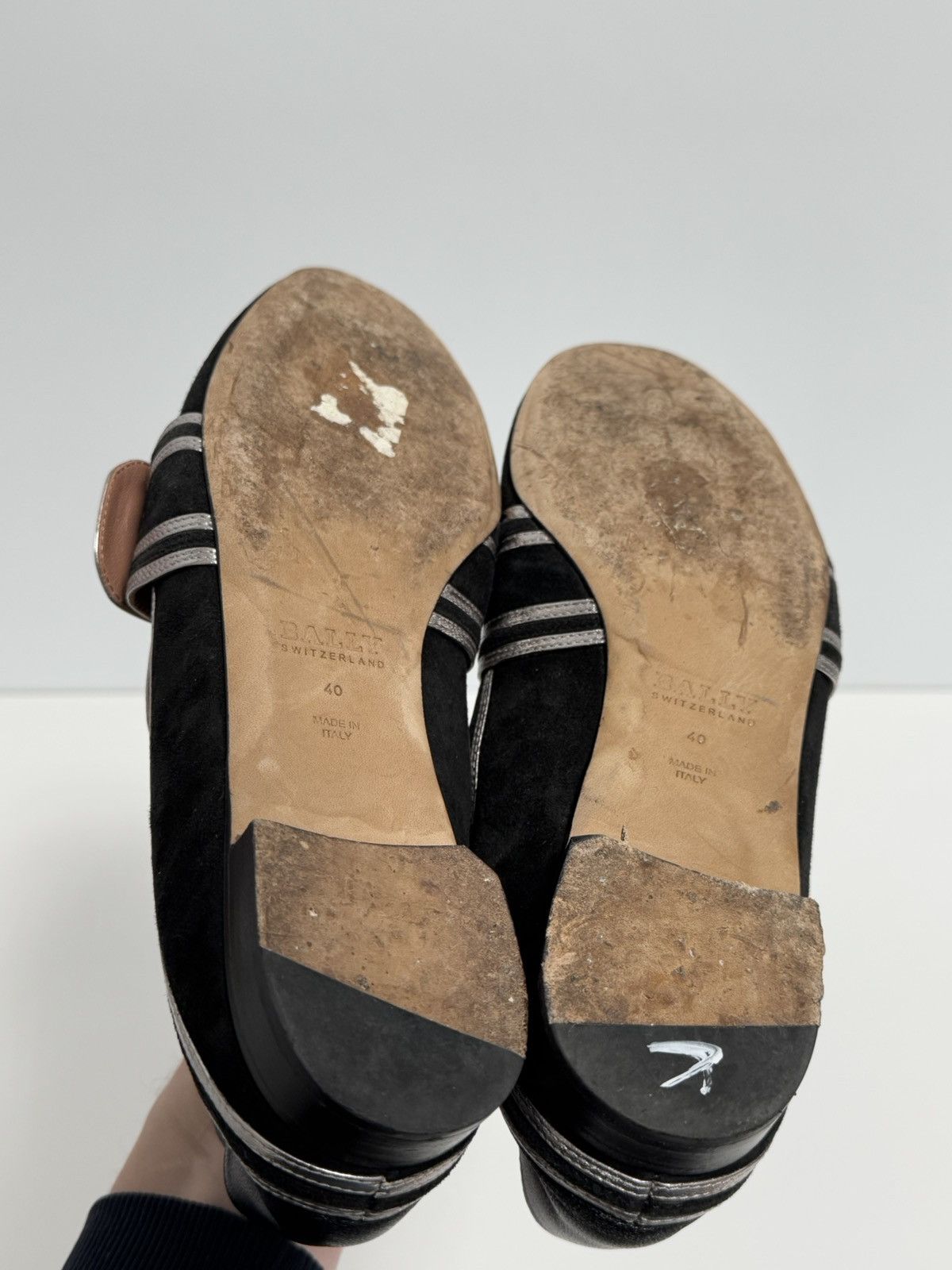 Bally Bally Maelle Black Leather and Suede Loafers Size US 9 / IT 39 - 11 Thumbnail