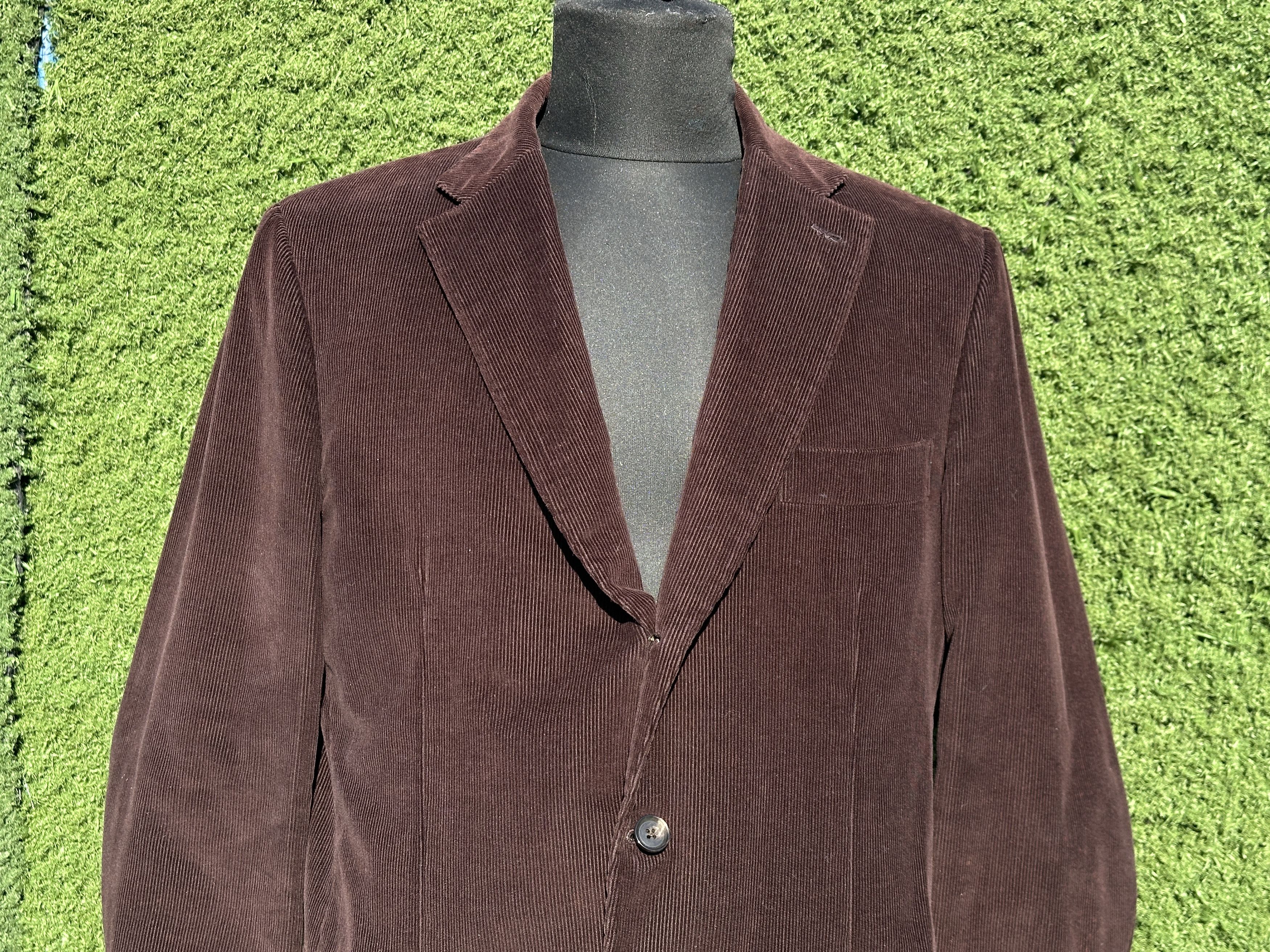 Isaia Rare Isaia Napoli Brown Corduroy Blazer Size 54 Drop 7R Size 54R - 4 Thumbnail