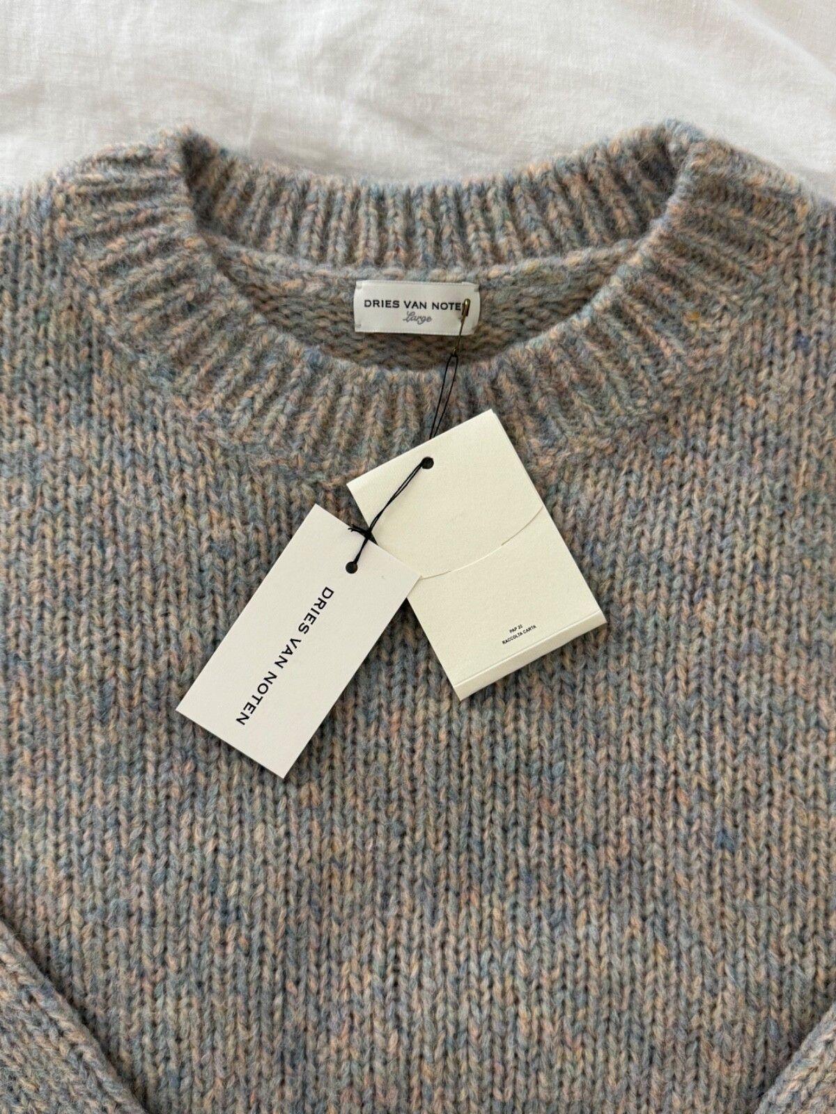 Dries Van Noten DRIES VAN NOTEN MORANE SWEATER LIGHT BLUE SIZE L Size US L / EU 52-54 / 3 - 3 Thumbnail