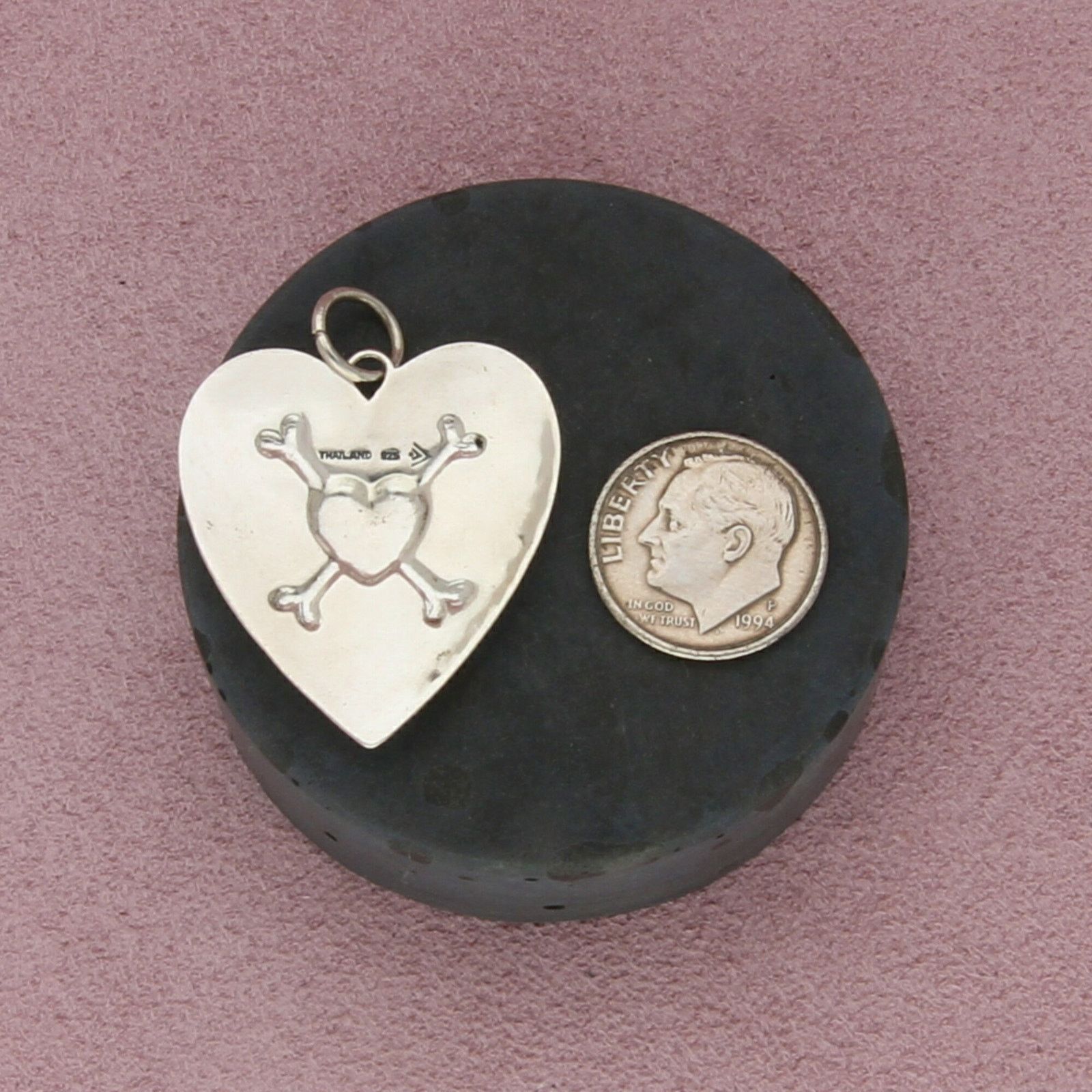 Sterling Silver silpada sterling silver bad to the bone heart pendant Size ONE SIZE - 2 Thumbnail