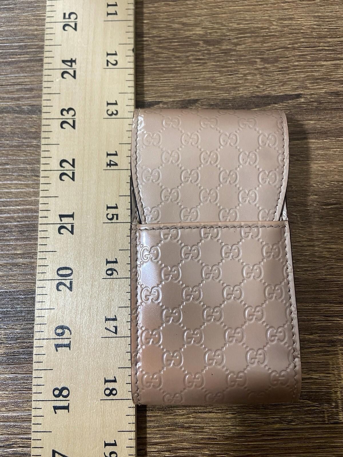 Gucci Gucci Guccissima rose gold pink leather cigarette case pouch Size ONE SIZE - 2 Thumbnail
