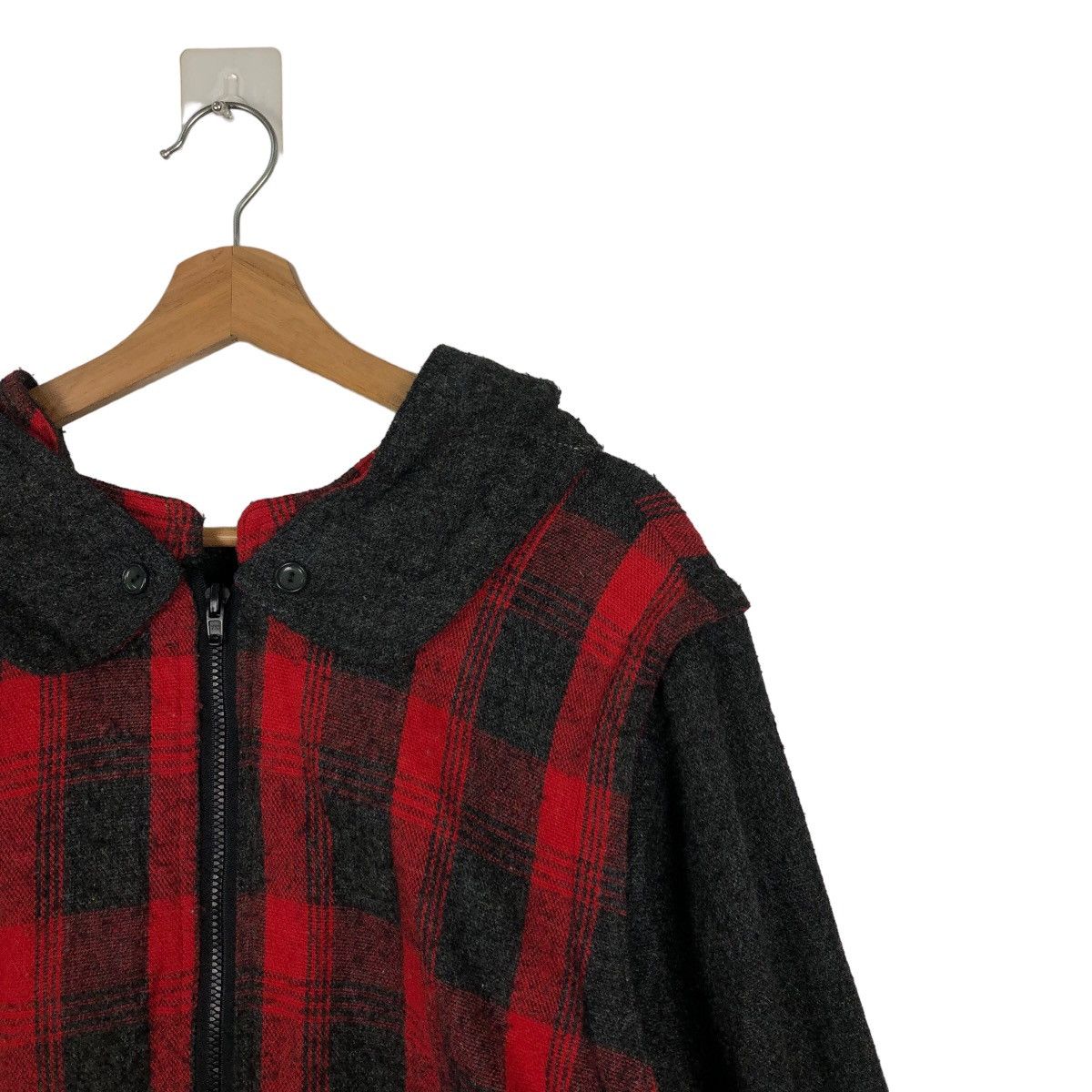 Japanese Brand PUNK WEAR TARTAN DESIGN CHERRY BEAR OVERSIZED JACKET Size US L / EU 52-54 / 3 - 5 Thumbnail