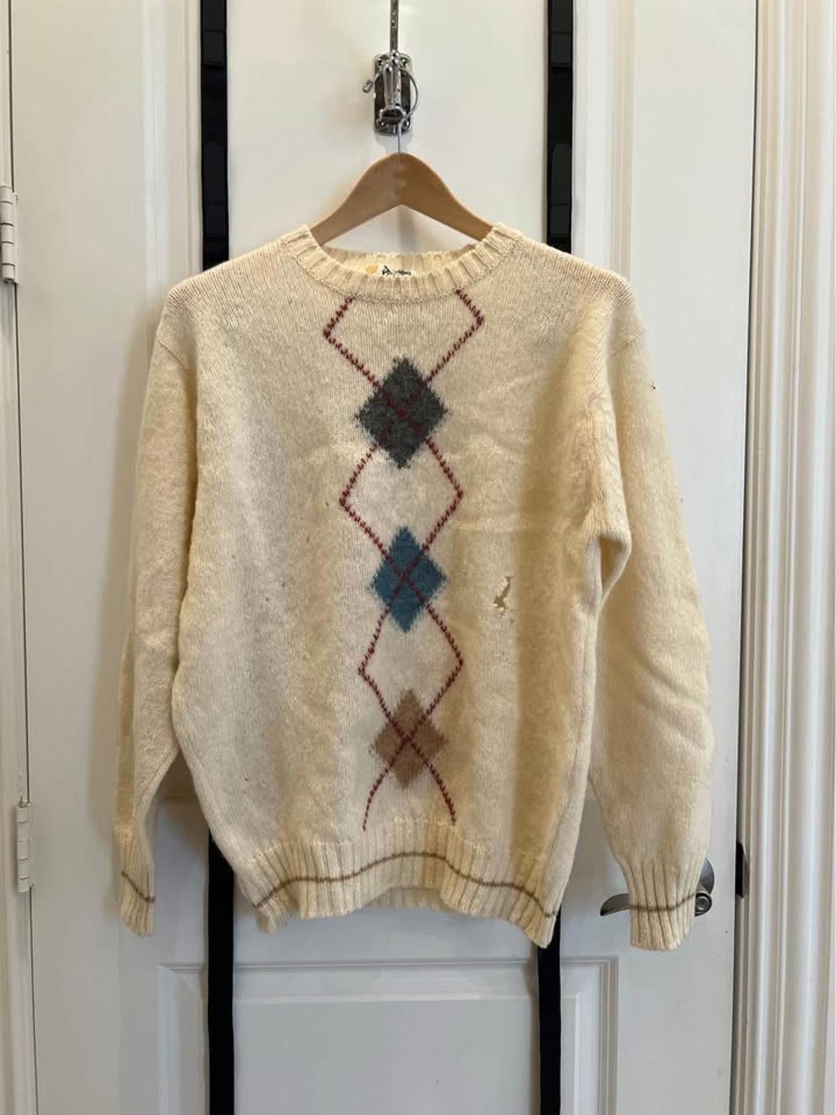 Designer Vintage Pringle of Scotland Argyle Wool Sweater - Size 42 Size US M / EU 48-50 / 2 - 1 Thumbnail