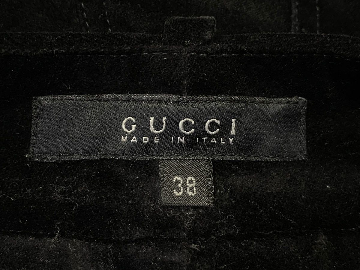 Gucci Gucci Velvet GG Interlock Logo Side Pocket Zip Flare Pants Size 26" / US 2 / IT 38 - 12 Thumbnail