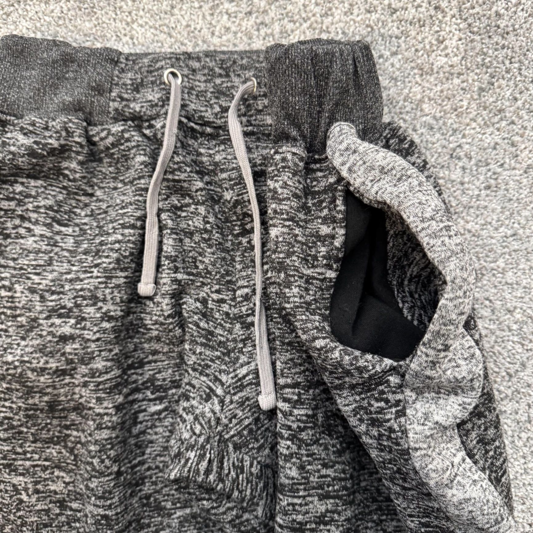 Vintage Chams Sweatpants Mens Large Gray Fleece Joggers Drawstring Waist Athletic Pants Casual Comfort Mens L Sweatpants Size US 33 - 3 Thumbnail