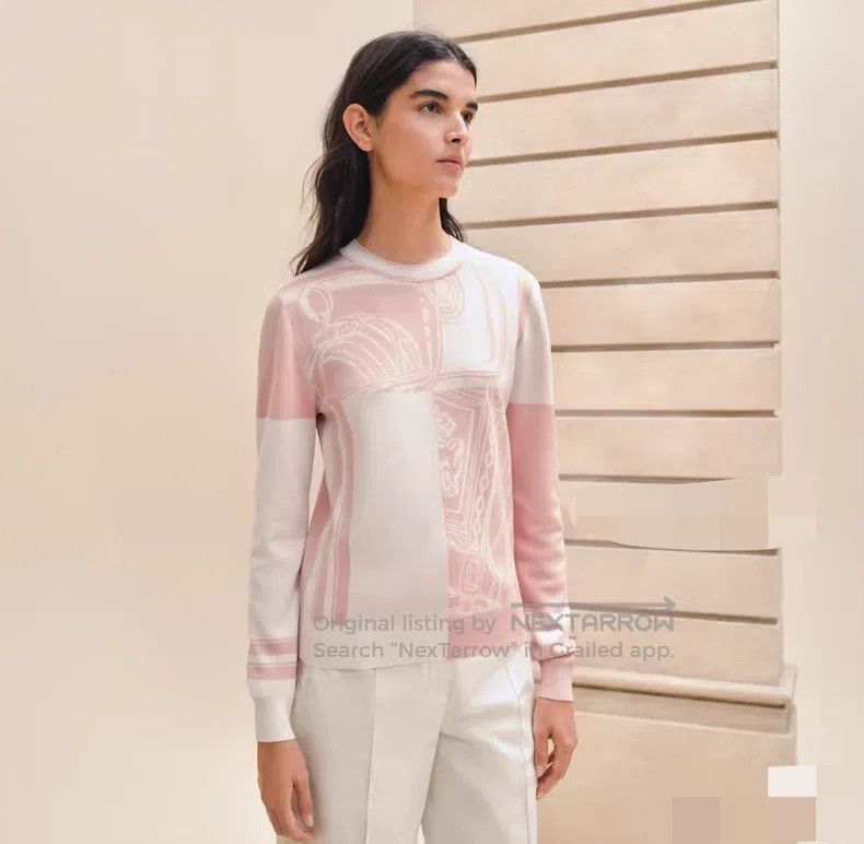 Hermes Hermes En DesordreFinesse pattern jacquard silk knit long- Size XS / US 0-2 / IT 36-38 - 7 Thumbnail