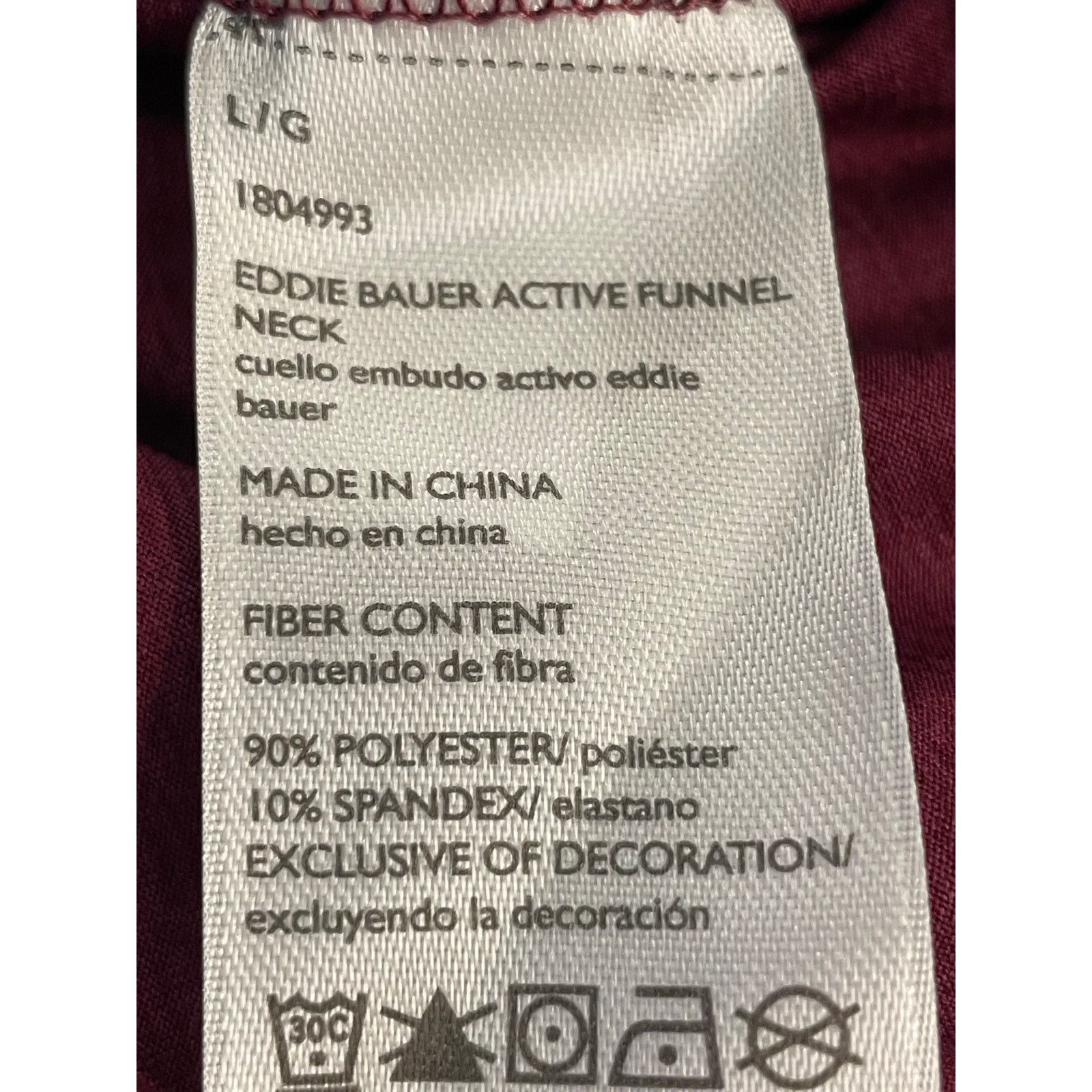 Eddie Bauer Eddie Bauer maroon Active Funnel neck (athleisure) top LG Size L / US 10 / IT 46 - 4 Thumbnail