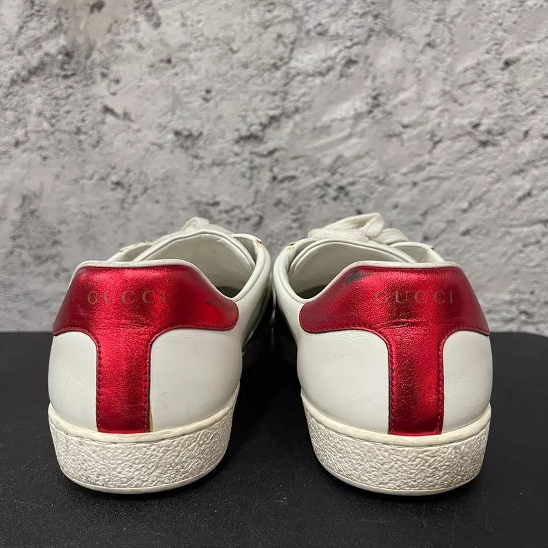 Gucci Gucci White Sneakers with Red Accent-2505 Size US 9 / EU 42 - 3 Thumbnail
