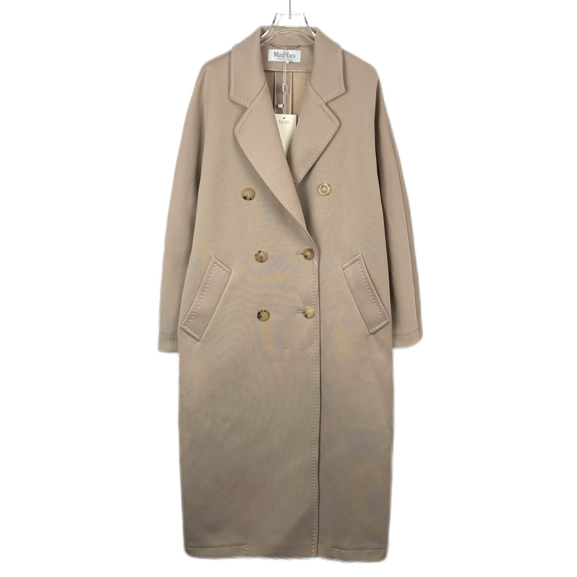 Max Mara MaxMara Made In Italy Double-Breasted Long Coat Size 42 Beig Size M / US 6-8 / IT 42-44 - 1 Thumbnail