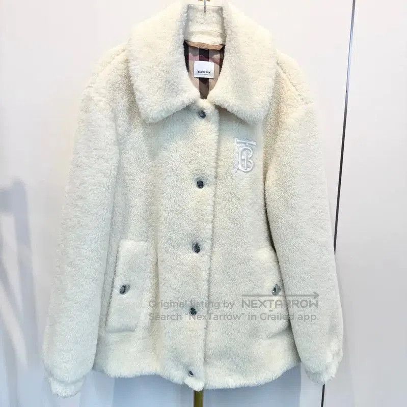 Burberry Burberry White Cotton Coat for Women. Size M / US 6-8 / IT 42-44 - 1 Thumbnail