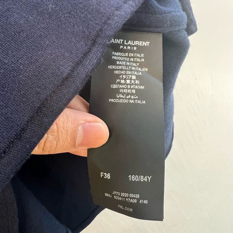 Saint Laurent Paris Saint Laurent Paris Navy blue logo jacket 2505-Nextarrow Size XS / US 0-2 / IT 36-38 - 4 Thumbnail