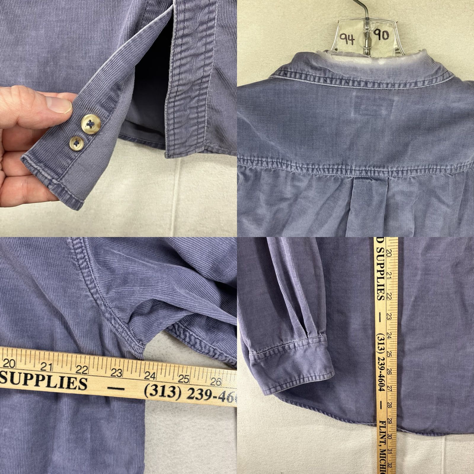 Vintage VINTAGE L.L. Bean Pinwale Corduroy Button-Up Shirt Mens M Periwinkle Cotton Wear Shirt Size US M / EU 48-50 / 2 - 11 Thumbnail