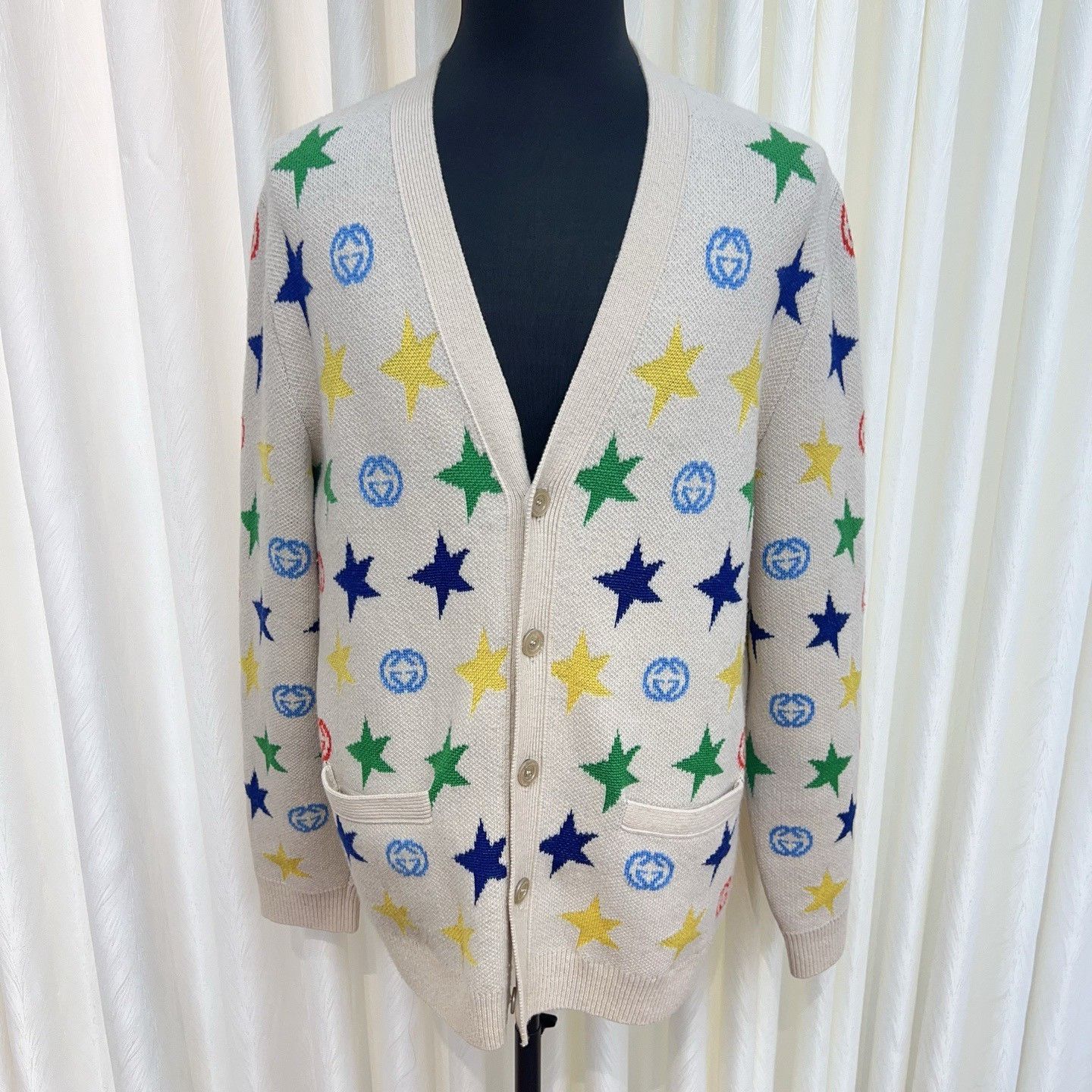 Gucci Gucci Wool Coat with Star & GG Patterns Size US XXL / EU 58 / 5 - 1 Thumbnail