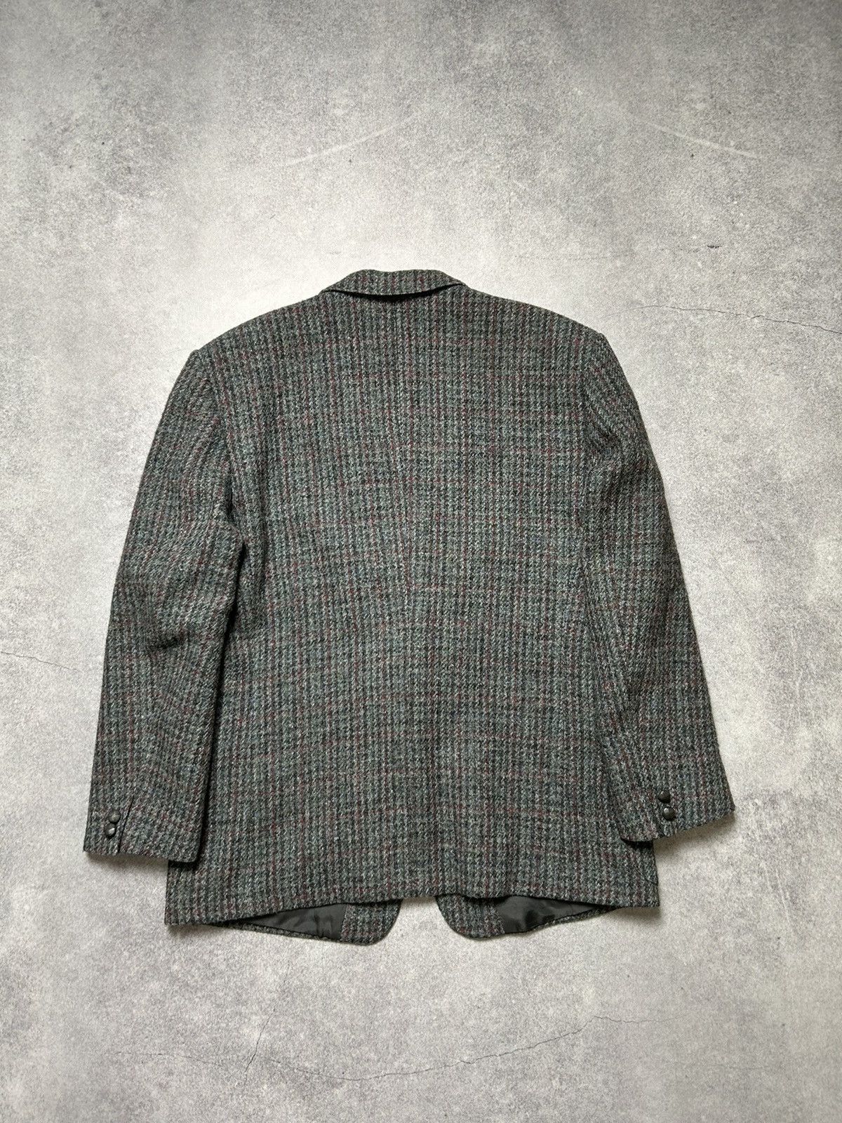 Harris Tweed × Vintage Vintage 90s Harris Tweed Wool Sport Blazer Jacket Old Money Size 40S - 4 Thumbnail