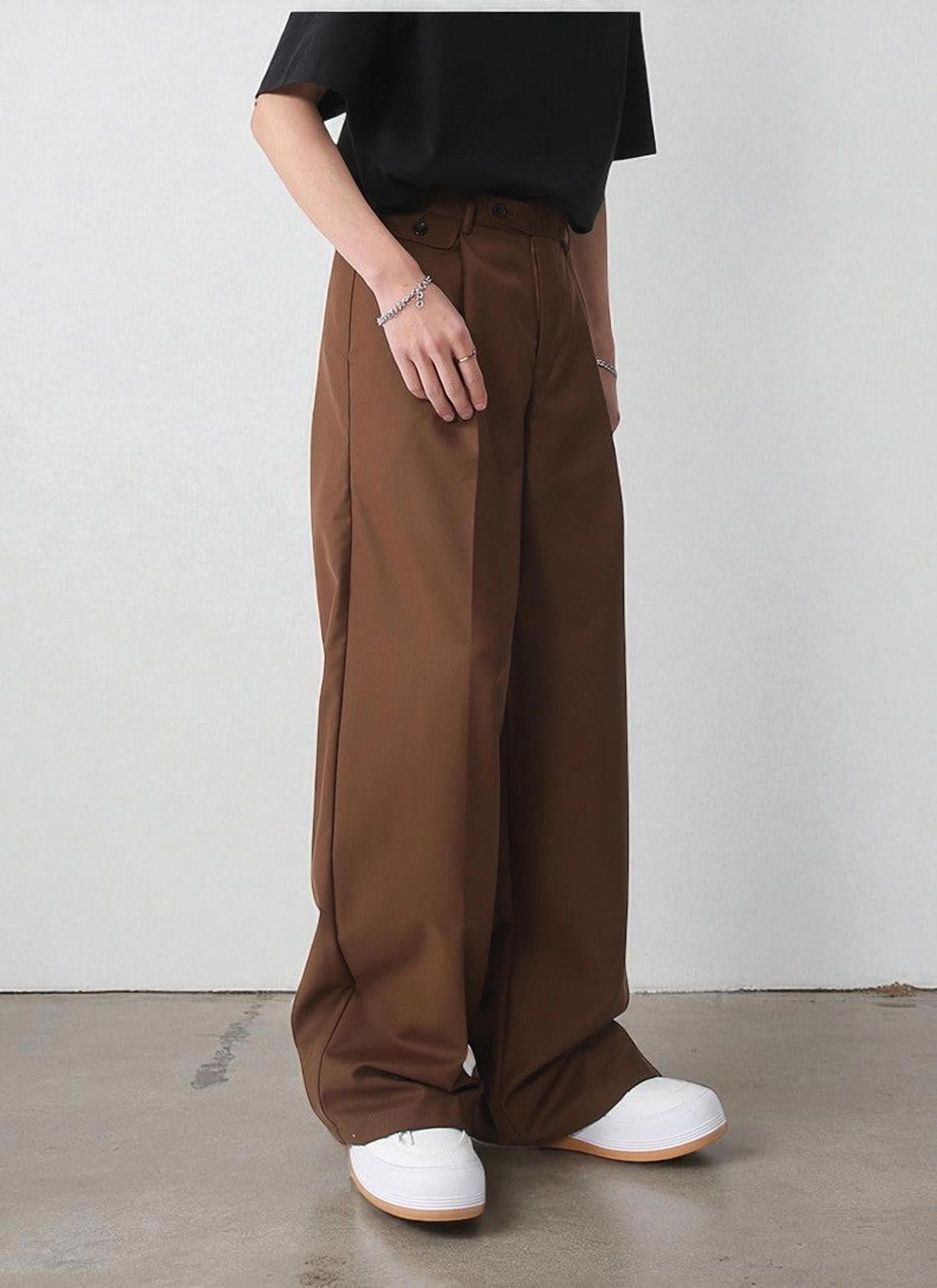 Japanese Brand Wide-Leg Tailored Trousers - High-Waist Architectural Pants Size 28" / US 6 / IT 42 - 10 Thumbnail
