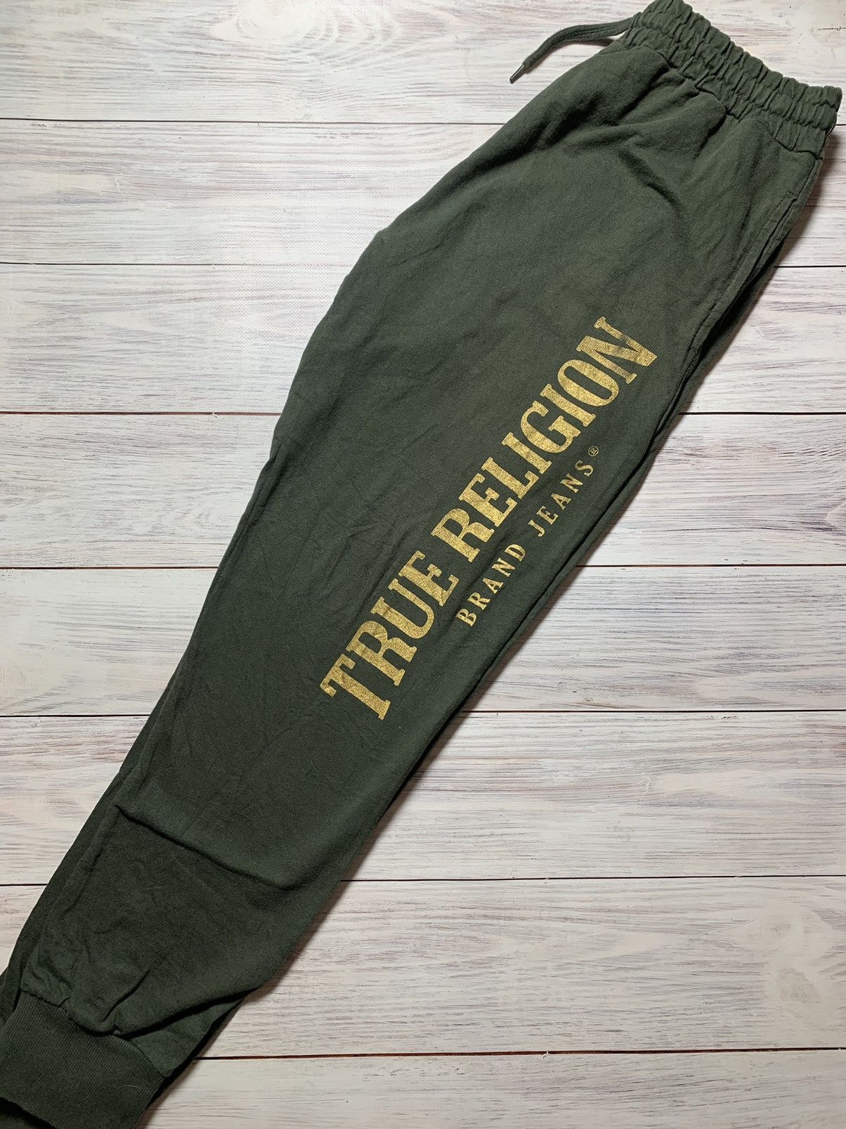 Japanese Brand × True Religion Rare True Religion big logo sweatpants japanese Size US 33 - 1 Thumbnail