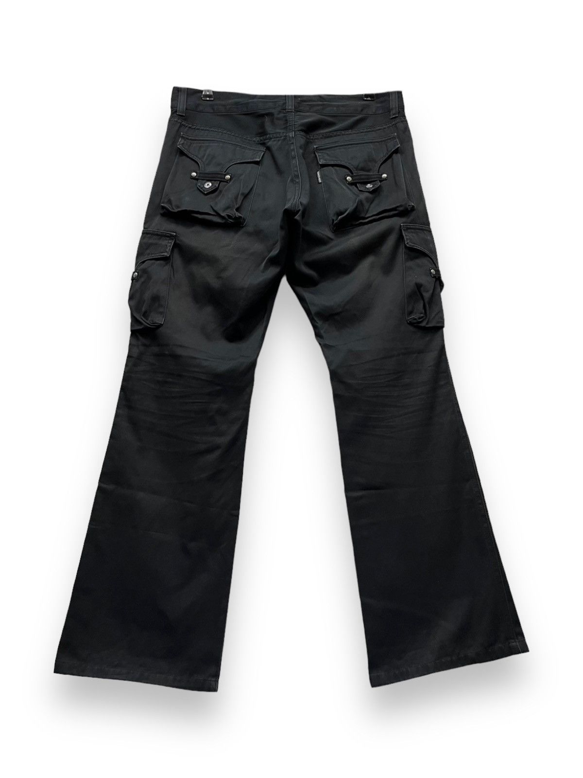 Tornado Mart Vintage TORNADO MART Rusty Black Bush Cargo Minimalist Flare Size US 32 / EU 48 - 5 Thumbnail