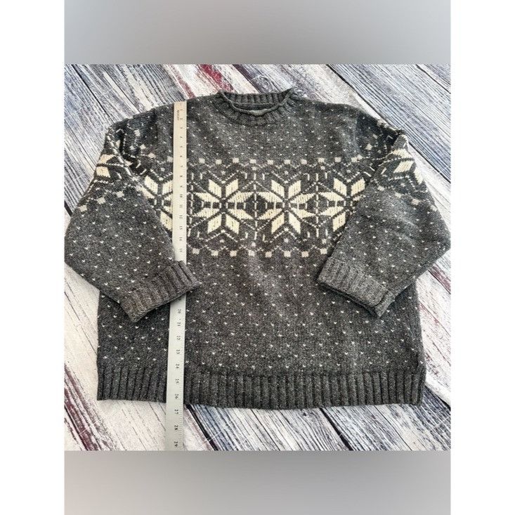 Woolrich Woolen Mills Woolrich Charcoal and Cream Fair Isle Crewneck Sweater Men’s Size US XL / EU 56 / 4 - 7 Thumbnail