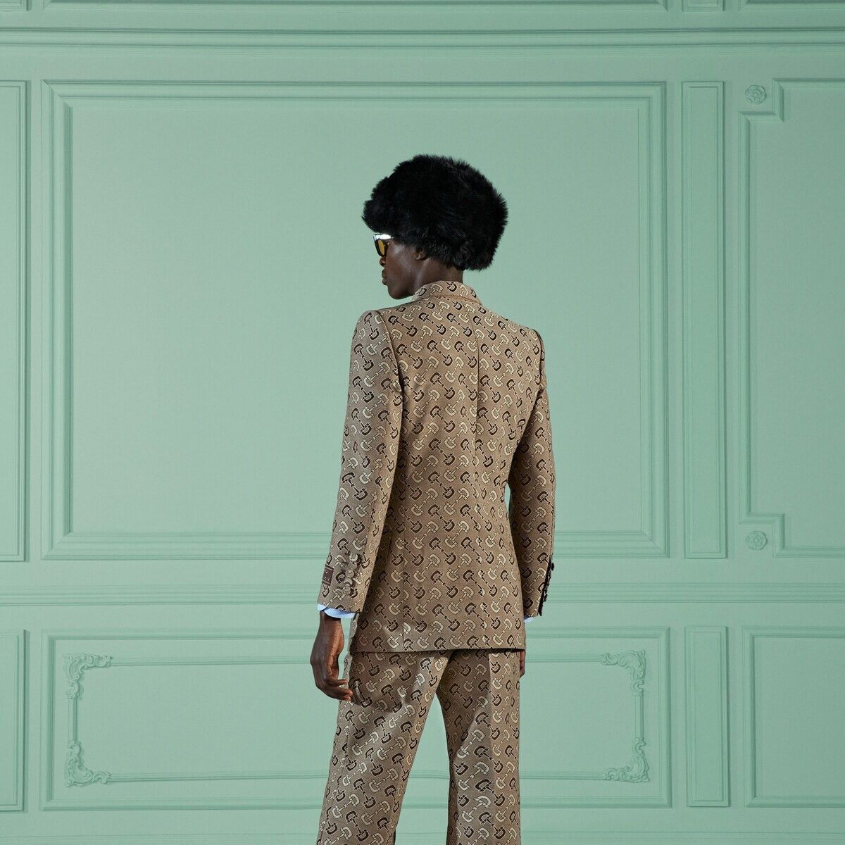 Gucci o1s1wg110125 Maxi Horsebit Cotton Jacket in Beige/Brown Size US M / EU 48-50 / 2 - 7 Thumbnail