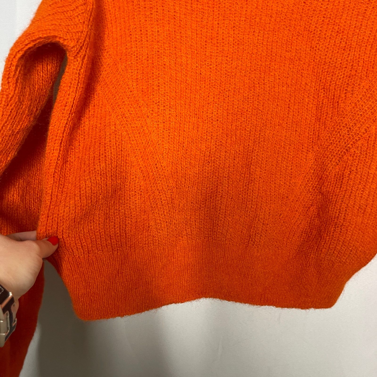 Veronica Beard Veronica Beard Alpaca & Wool Blend Orange Clementine Sweater Size M / US 6-8 / IT 42-44 - 6 Thumbnail