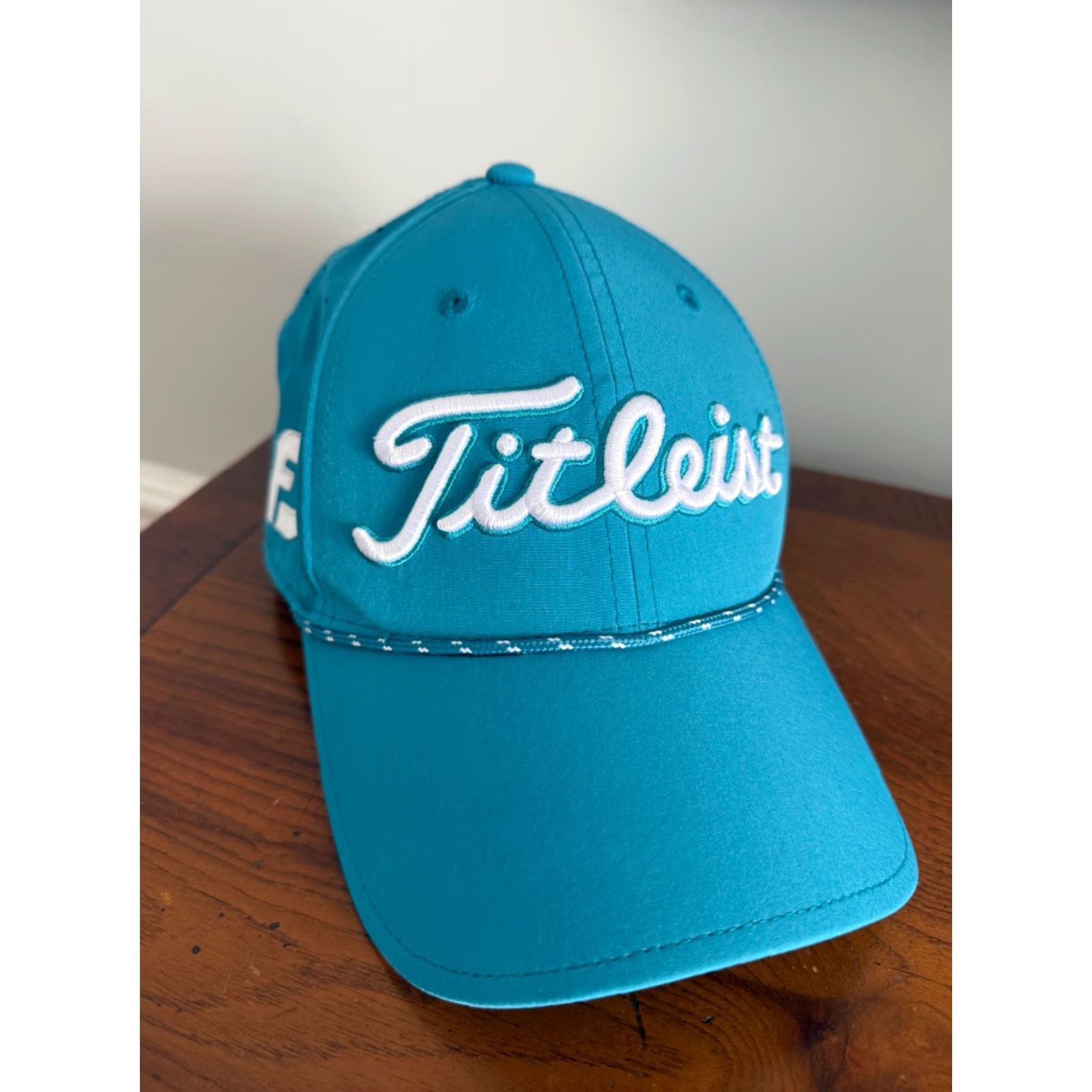 Titleist Titleist Rope Strapback Hat Blue Turquoise Teal Script Snapback Unisex Adults One Size (Blue) Size ONE SIZE - 2 Thumbnail