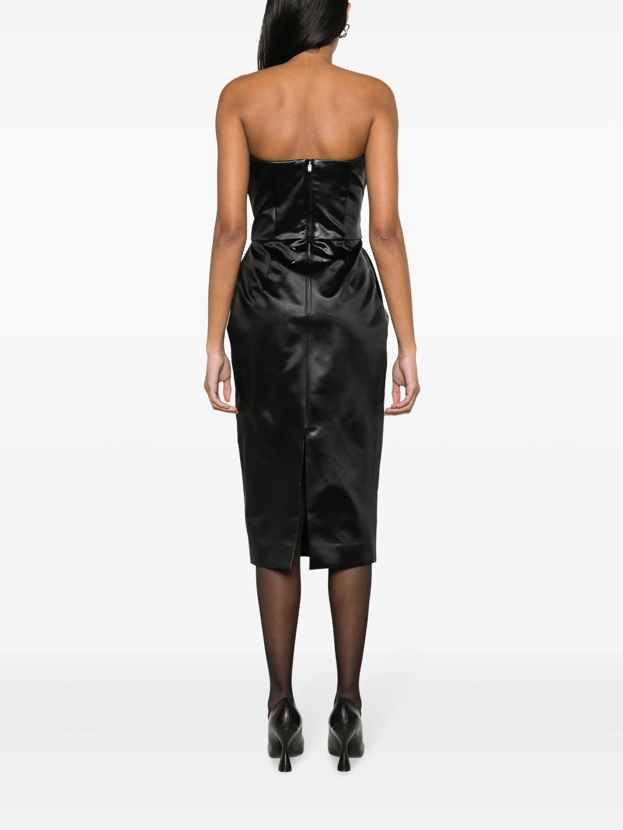 Maison Margiela o1y0625 Midi Dress in Black Size XS / US 0-2 / IT 36-38 - 5 Thumbnail