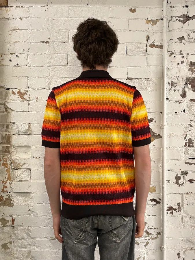 Dries Van Noten SS2019 Dries Van Noten Orange Summer Striped Polo Shirt Size US S / EU 44-46 / 1 - 3 Thumbnail