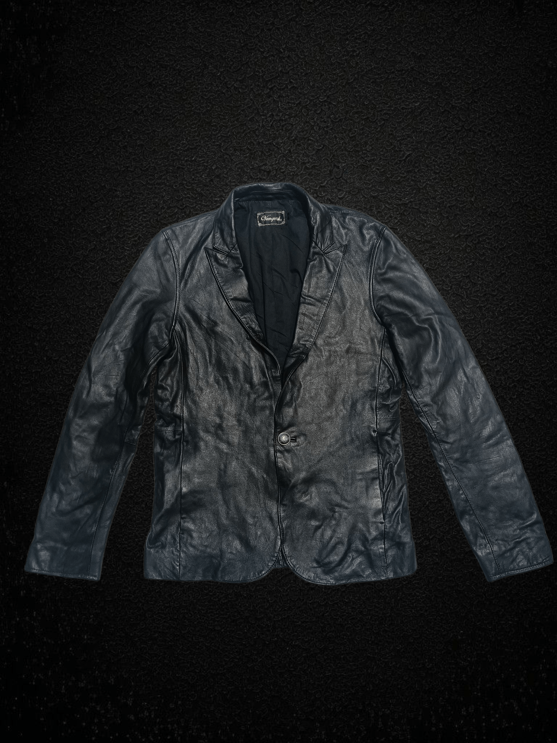 Japanese Brand Blazer Sheepskin Leather Jacket One Button Size US M / EU 48-50 / 2 - 1 Thumbnail