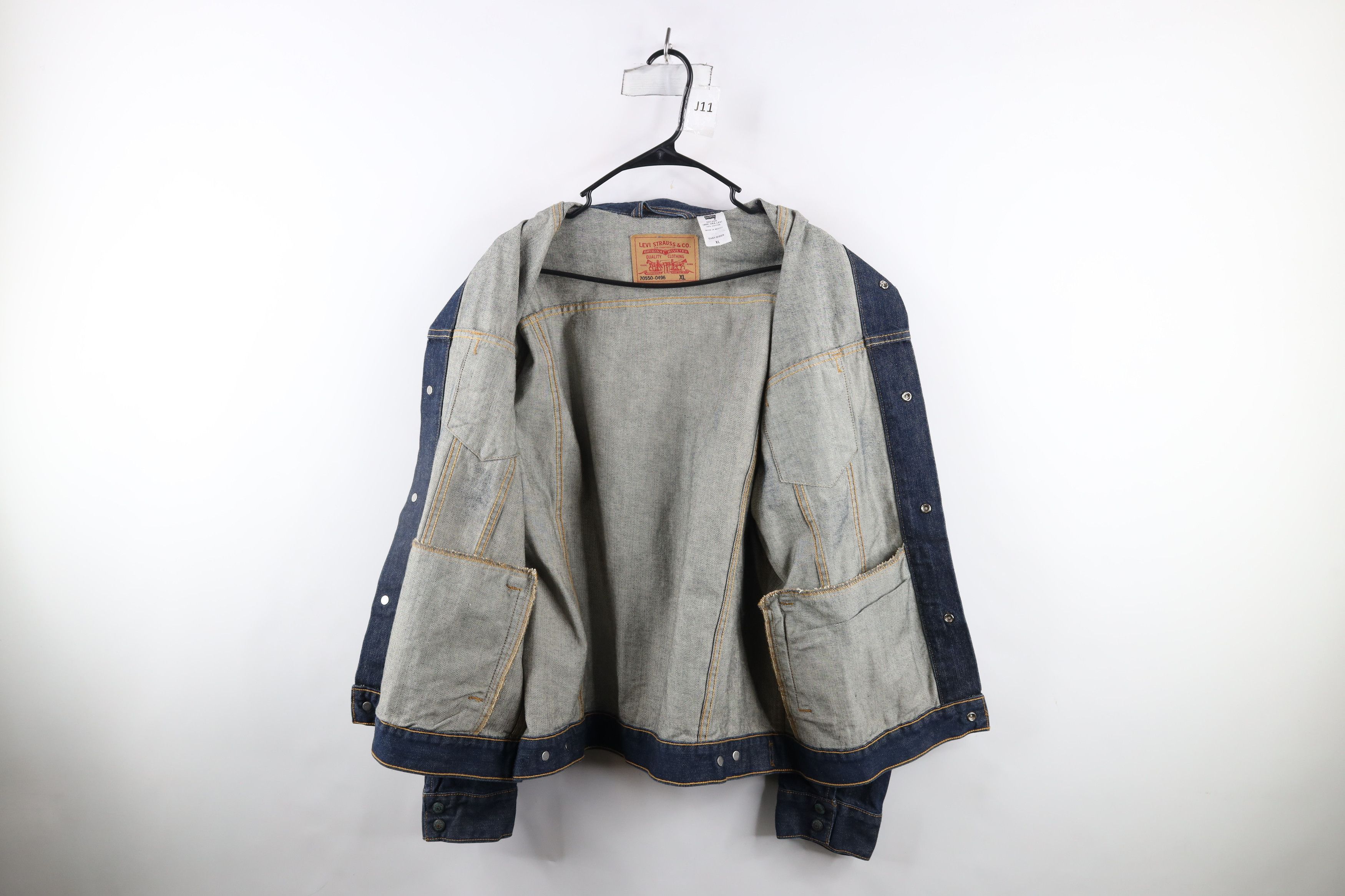 Levi's × Vintage Vintage Y2K Levis Rider Denim Jean Trucker Jacket Coat Blue Size US XL / EU 56 / 4 - 11 Thumbnail