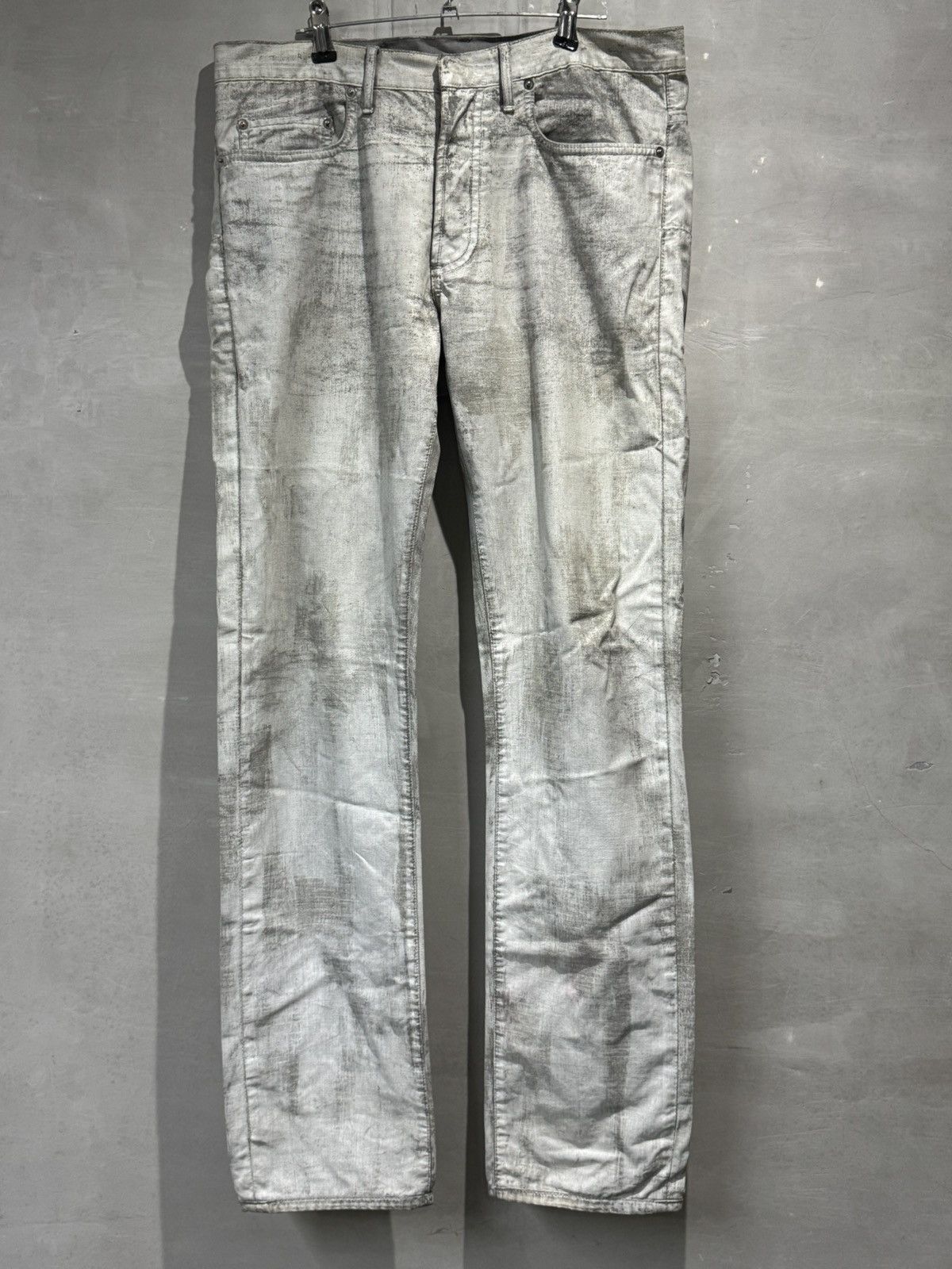Dior Dior Homme Hedi Slimane White Waxed Denim Jeans | Grailed