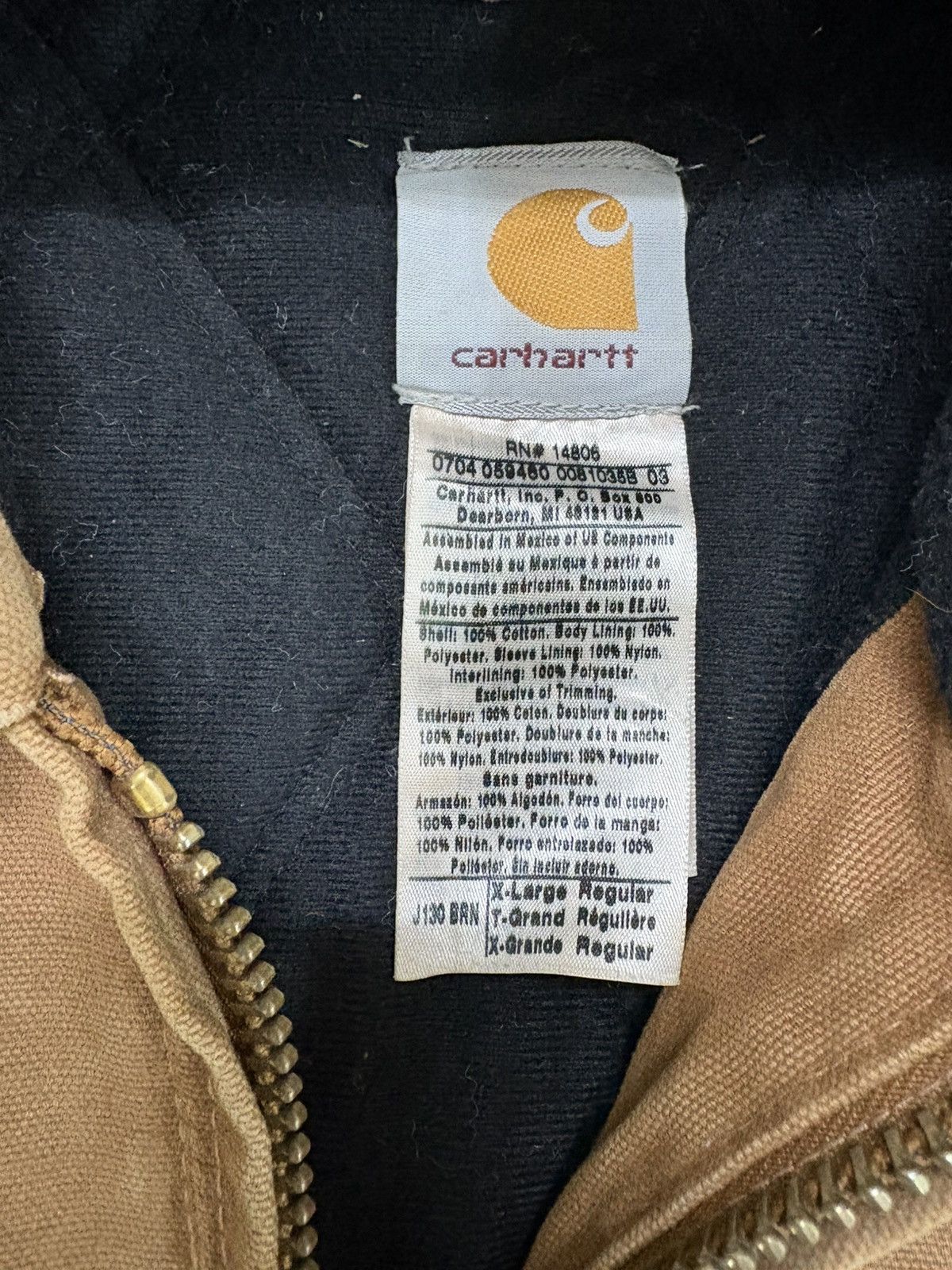 Carhartt Vintage Carhartt Active Jacket - J130 BRN Size US XL / EU 56 / 4 - 2 Thumbnail