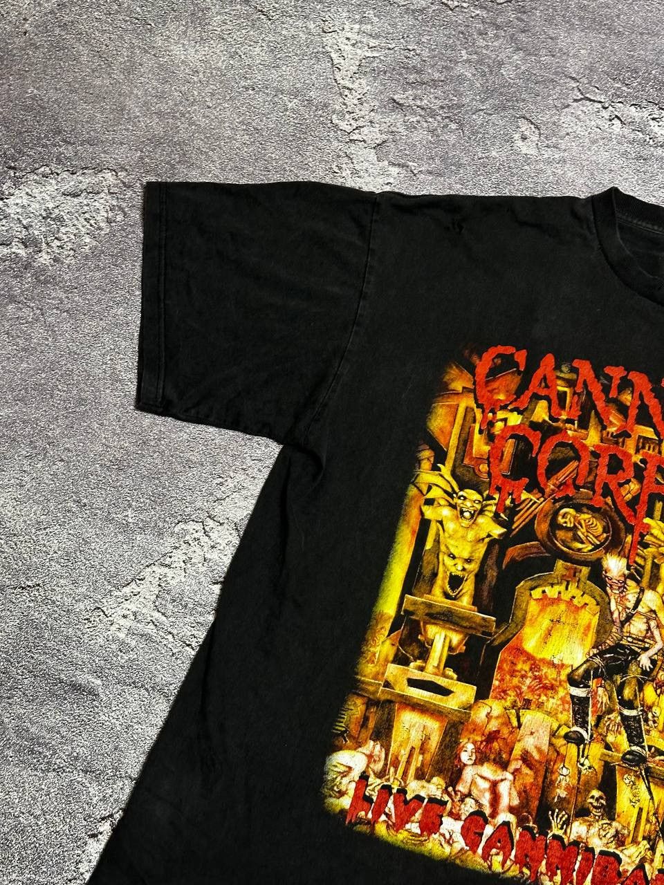 Band Tees × Vintage Rare!! Vintage 2002 Cannibal Corpse Butchered At Birth Tee Size US L / EU 52-54 / 3 - 3 Thumbnail