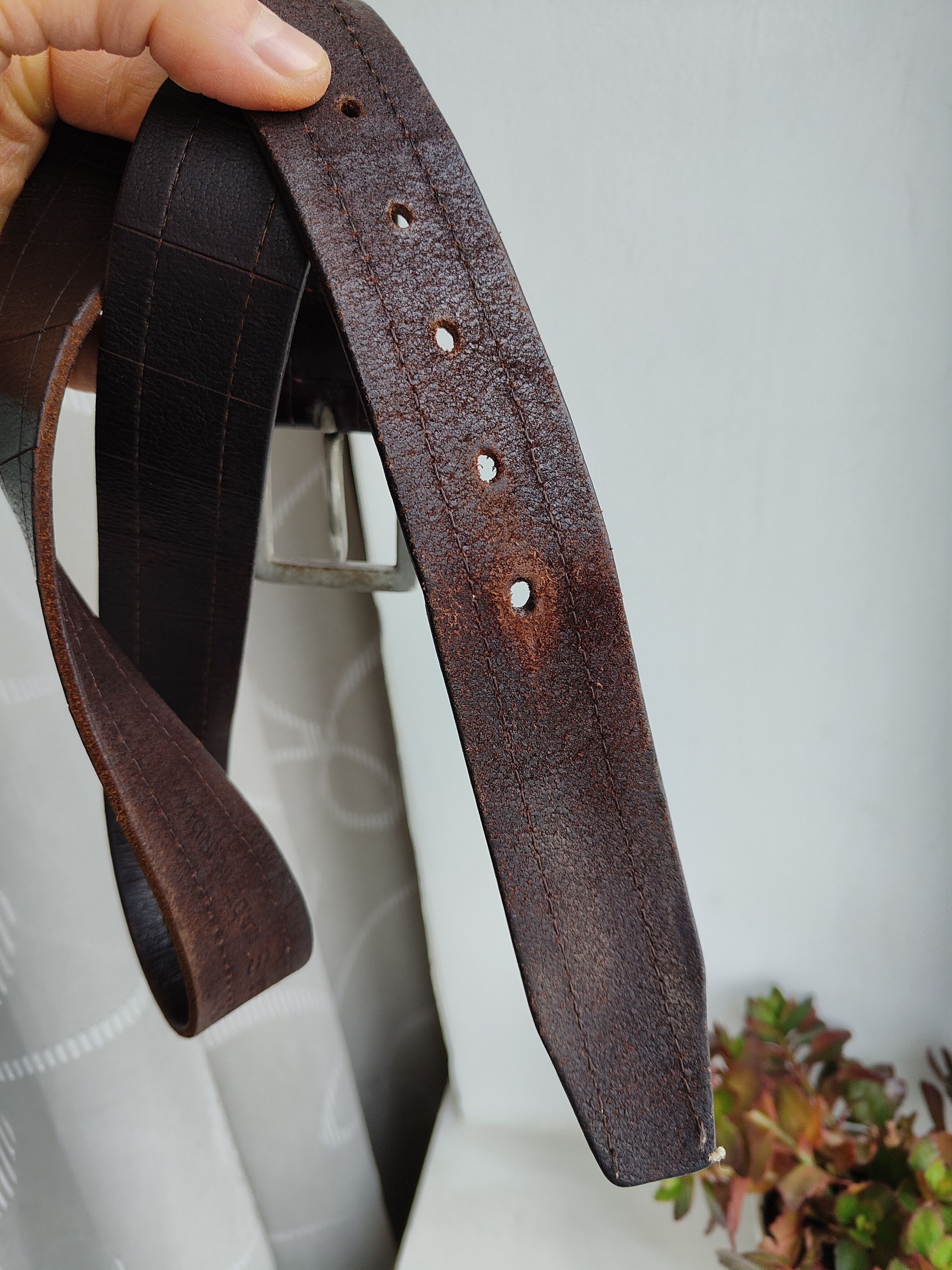 FatFace Vintage Leather Belt Fatface men's belt fat face ff Size ONE SIZE - 5 Thumbnail