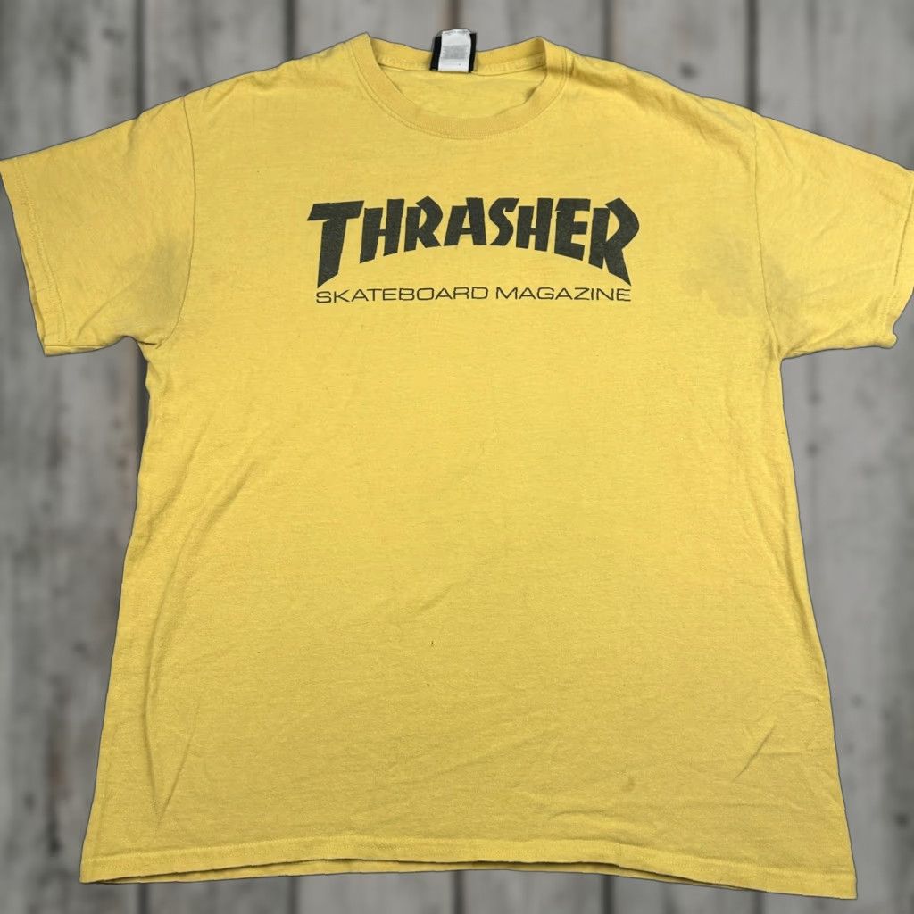 Thrasher Thrasher Shirt Mens L Yellow Graphic Print Streetwear Skate T-Shirt Crew Neck 100% Cotton, Regular Fit Size US L / EU 52-54 / 3 - 1 Thumbnail