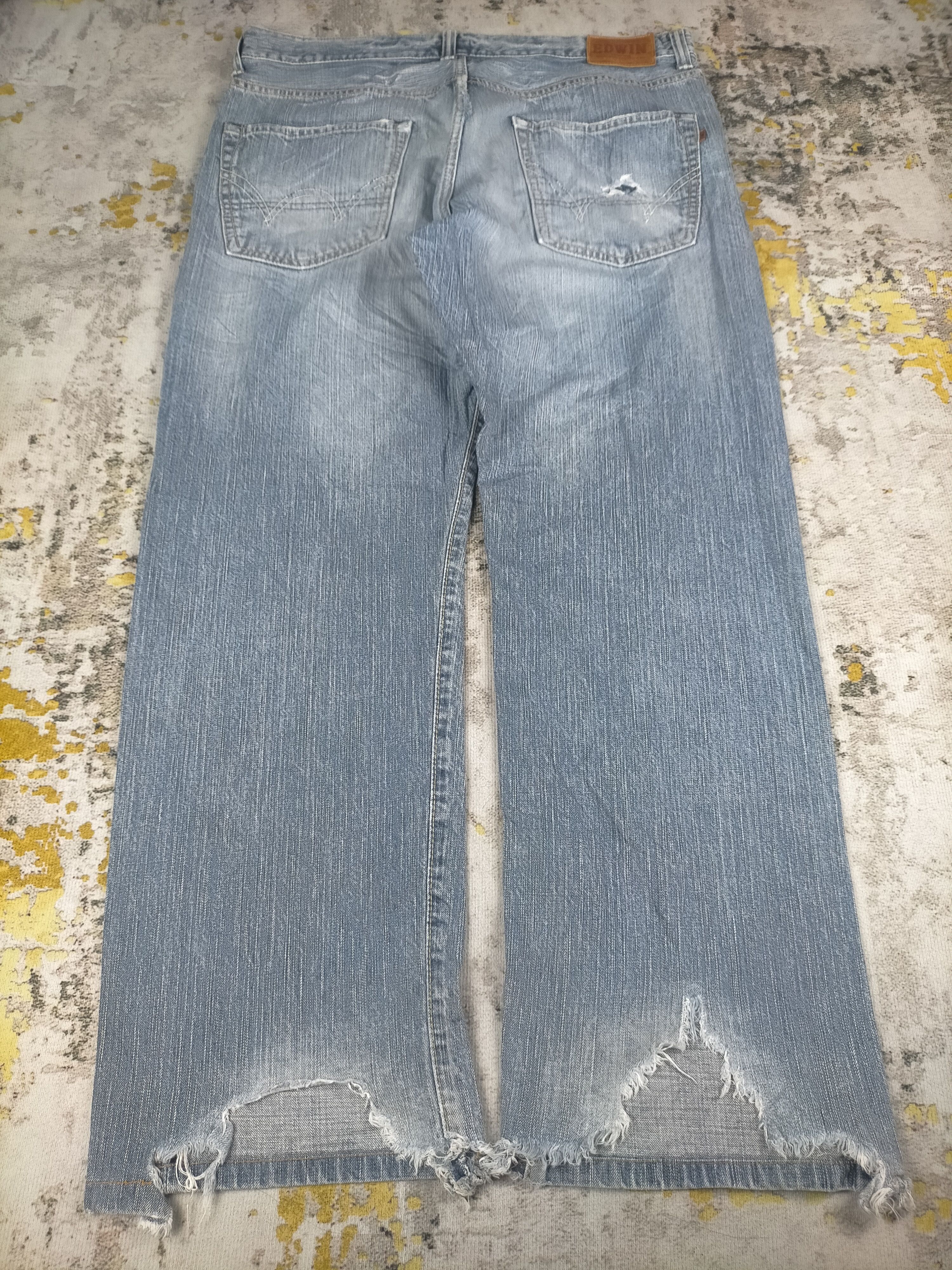 Edwin 🔥90s Edwin 505z Selvedge Mudwash Baggy Jeans Size US 36 / EU 52 - 4 Thumbnail