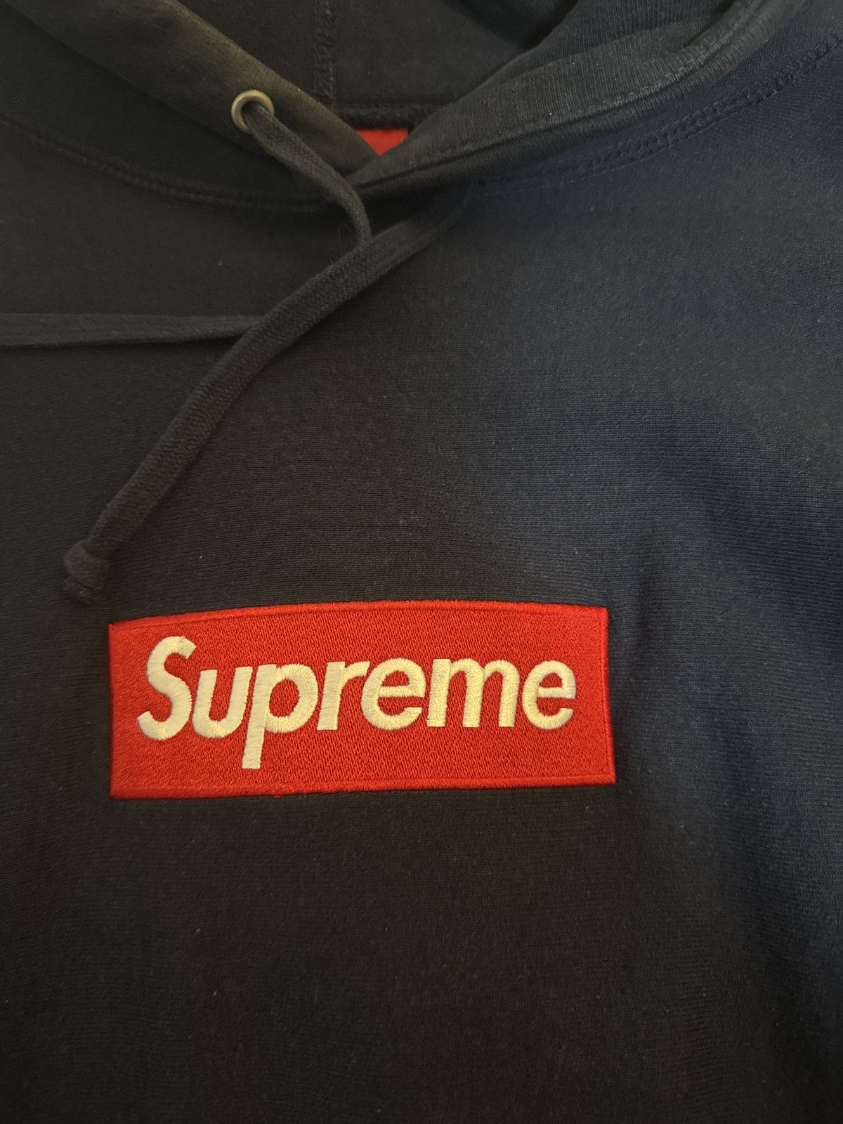 Supreme Supreme 2016 navy box logo hoodie Size US XL / EU 56 / 4 - 3 Thumbnail