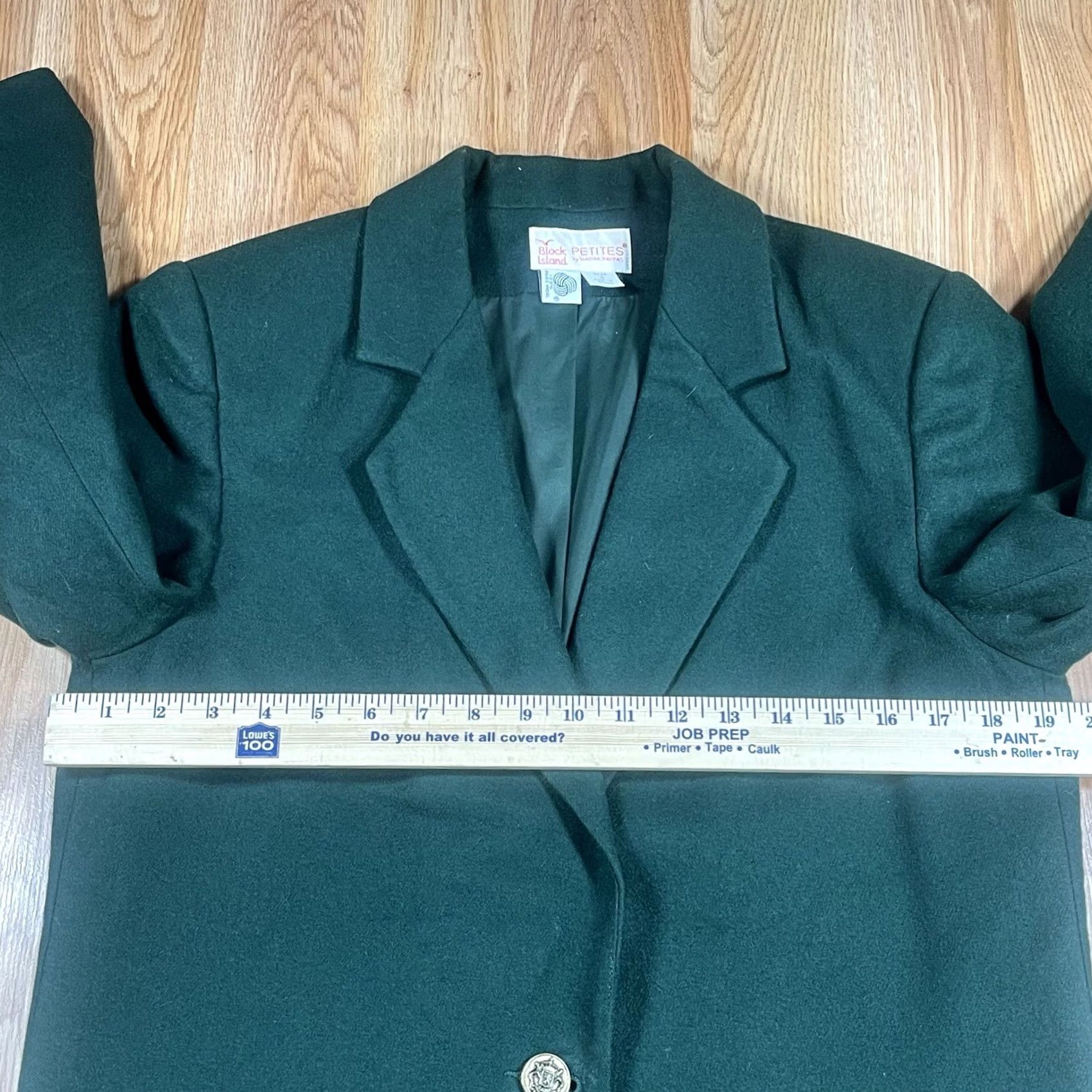 Vintage VINTAGE Block Island Blazer Jacket Womens 8 Green Wool Lined Business Wear Regular Long Sleeve Button - 100% Wool - Dry Clean Only - Womens Size M / US 6-8 / IT 42-44 - 5 Thumbnail