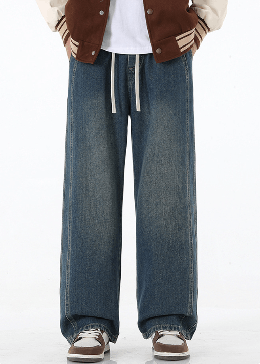 Japanese Brand × Jean Street American straight loose distressed versatile jeans Size US 32 / EU 48 - 1 Thumbnail