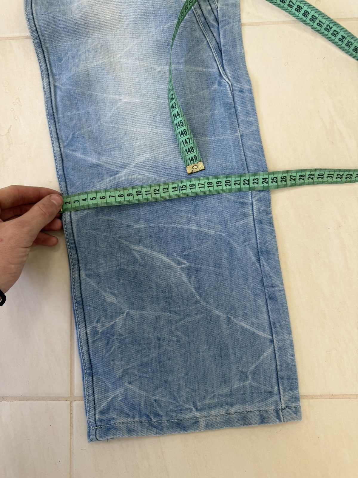 Hedi Slimane 00s Diesel Hedi Slimane Dior Style Washed Denim Jeans Size US 30 / EU 46 - 12 Thumbnail
